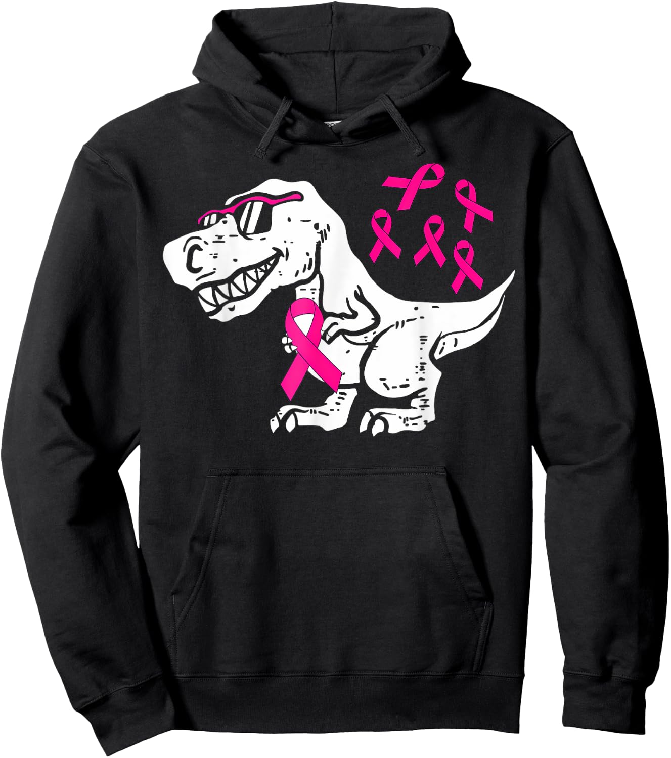 Breast Cancer Awareness Shirt Toddler Pink Ribbon Kids Youth Hoodie - Hoodie | Black