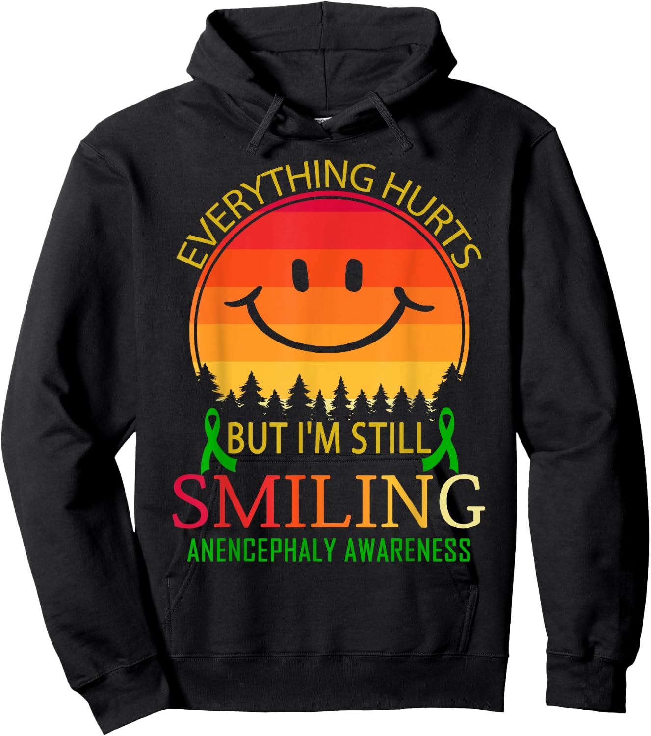 I'm still smiling Anencephaly Awareness Hoodie - Hoodie | Black