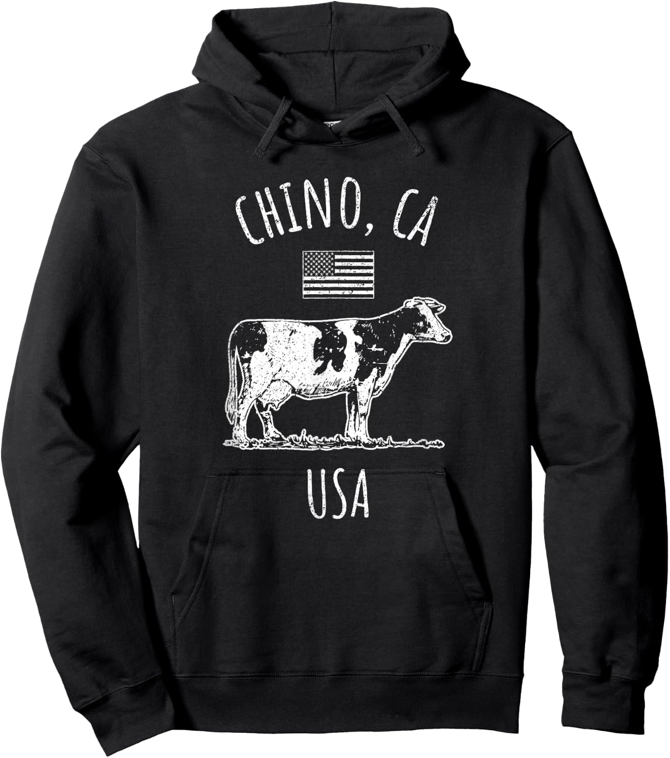 Chino California USA Retro Cow Vintage Style Design Hoodie - Hoodie | Black
