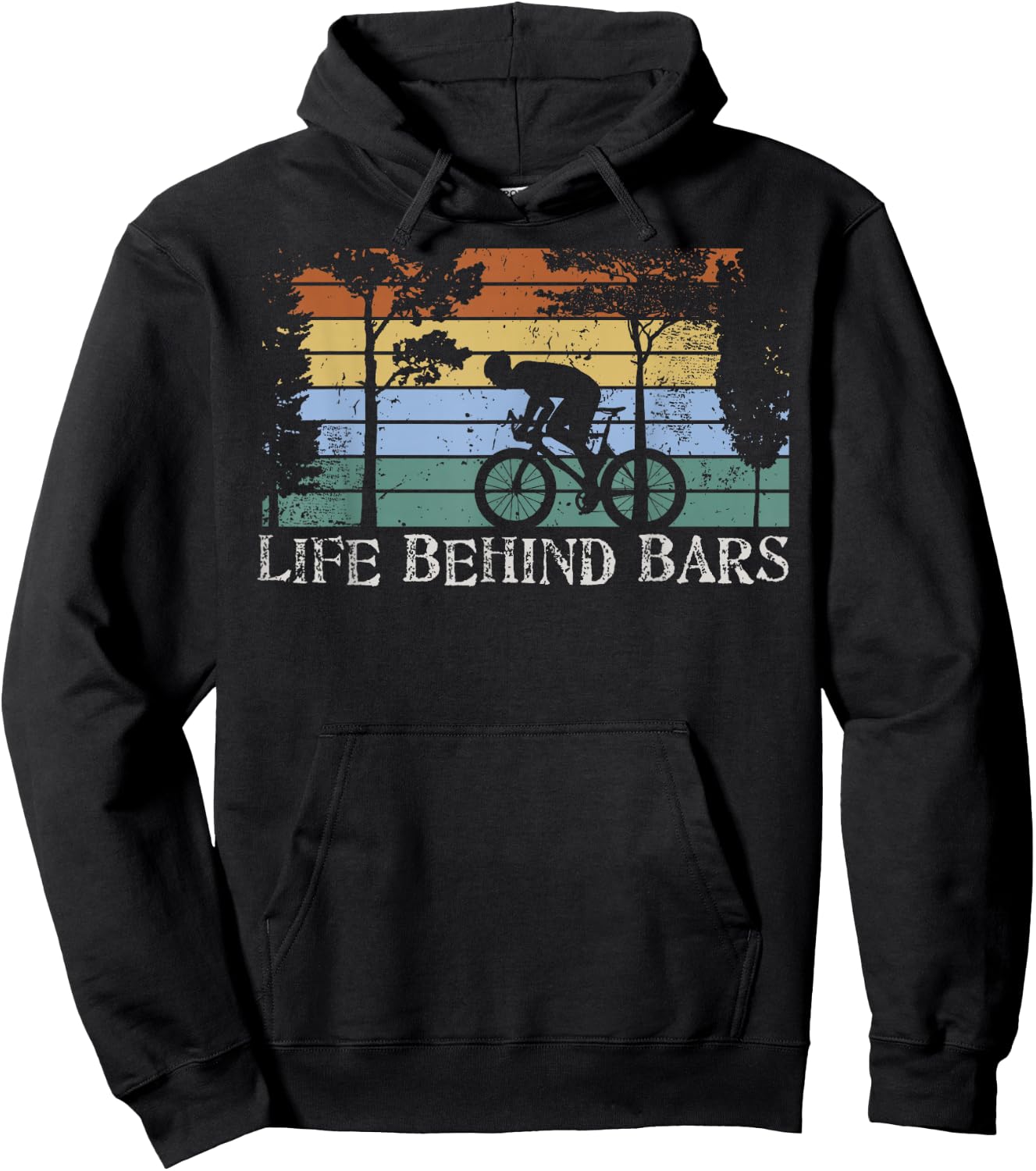 MTB Life Behind Bars Mountain Bike Gift Design Idea gift Hoodie - Hoodie | Black