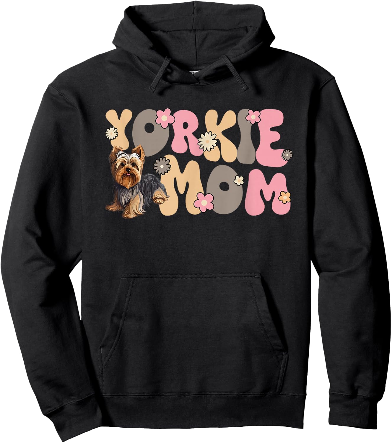 Yorkshire Terrier Groovy World's best Yorkie Mom Hoodie - Hoodie | Black