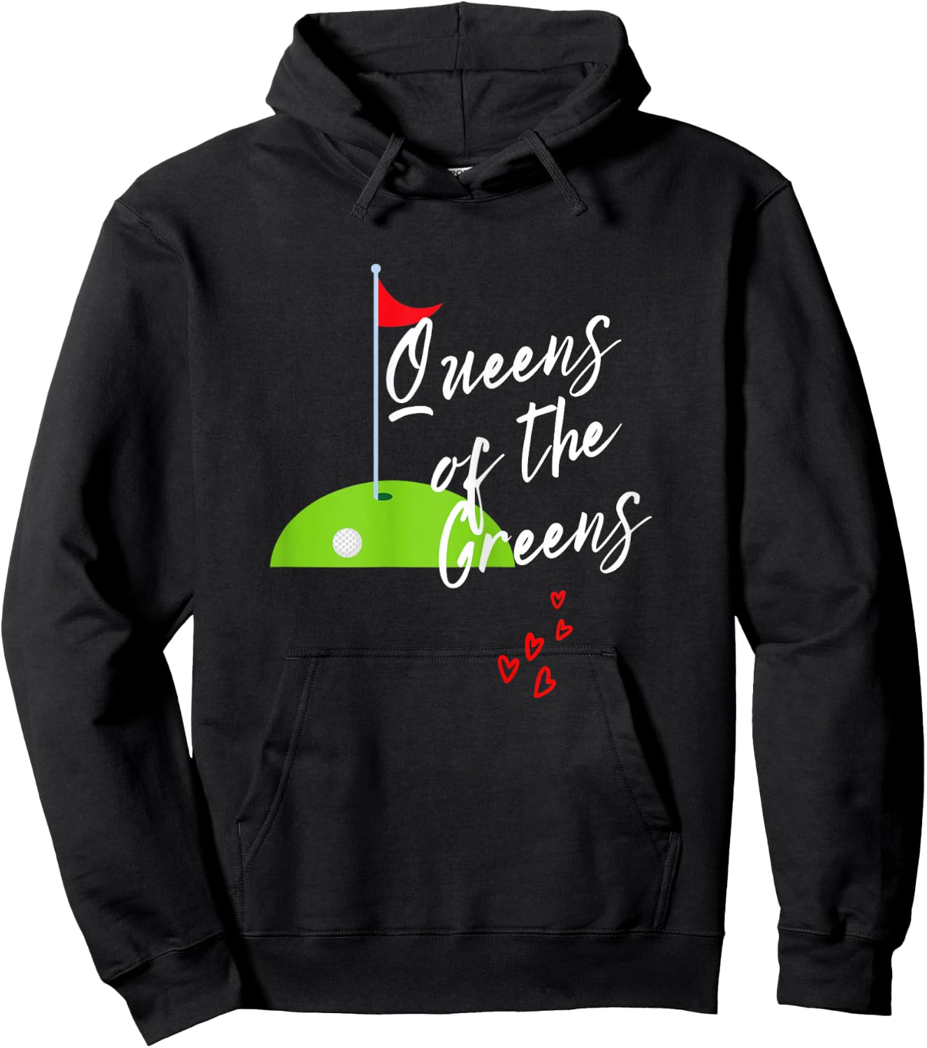 Funny Ladies Golf Greens Women Queens love golfing Leagues Hoodie - Hoodie | Black