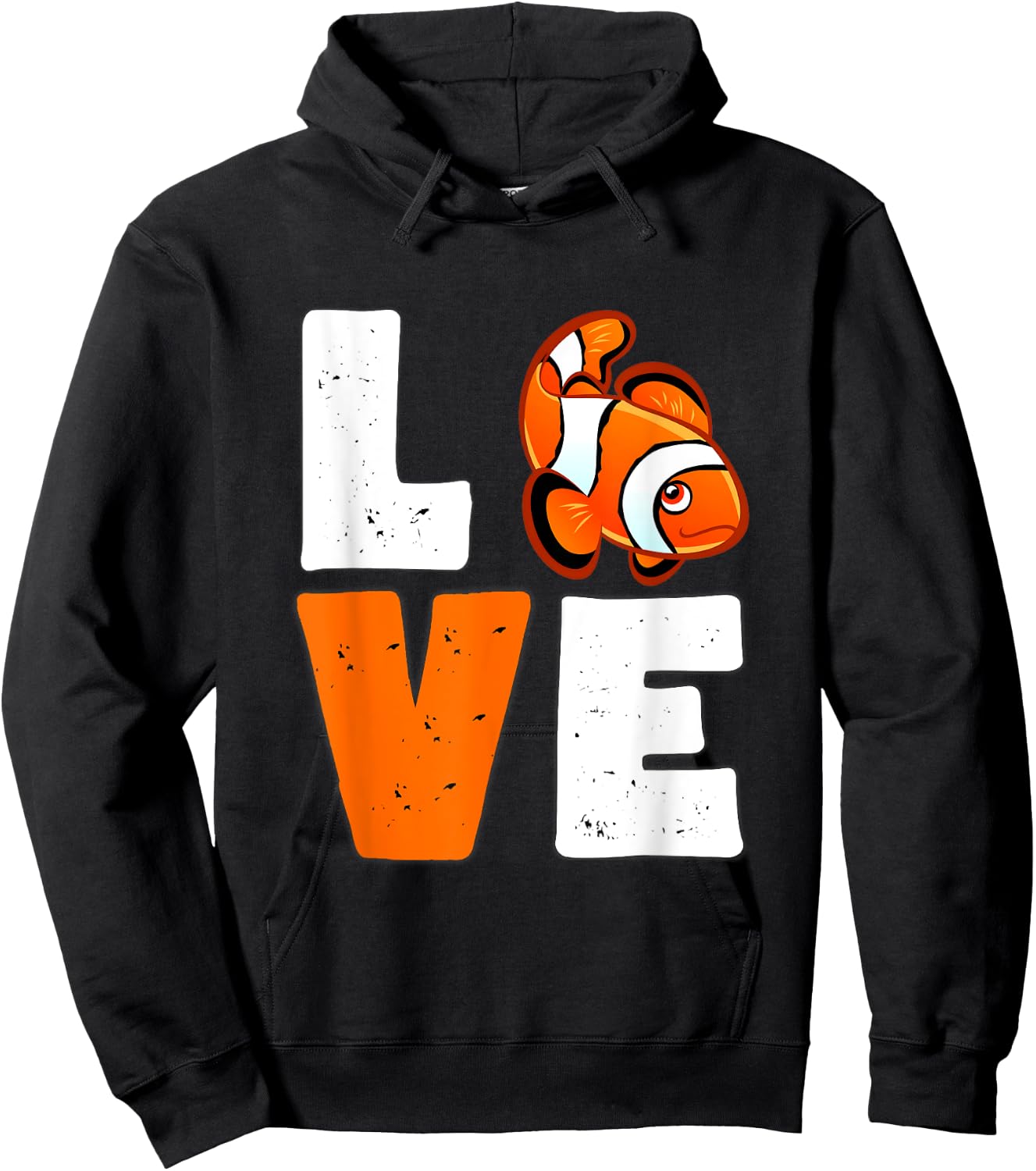Love clown fish Women Shirt clown fish Lovers for kids girls Hoodie - Hoodie | Black
