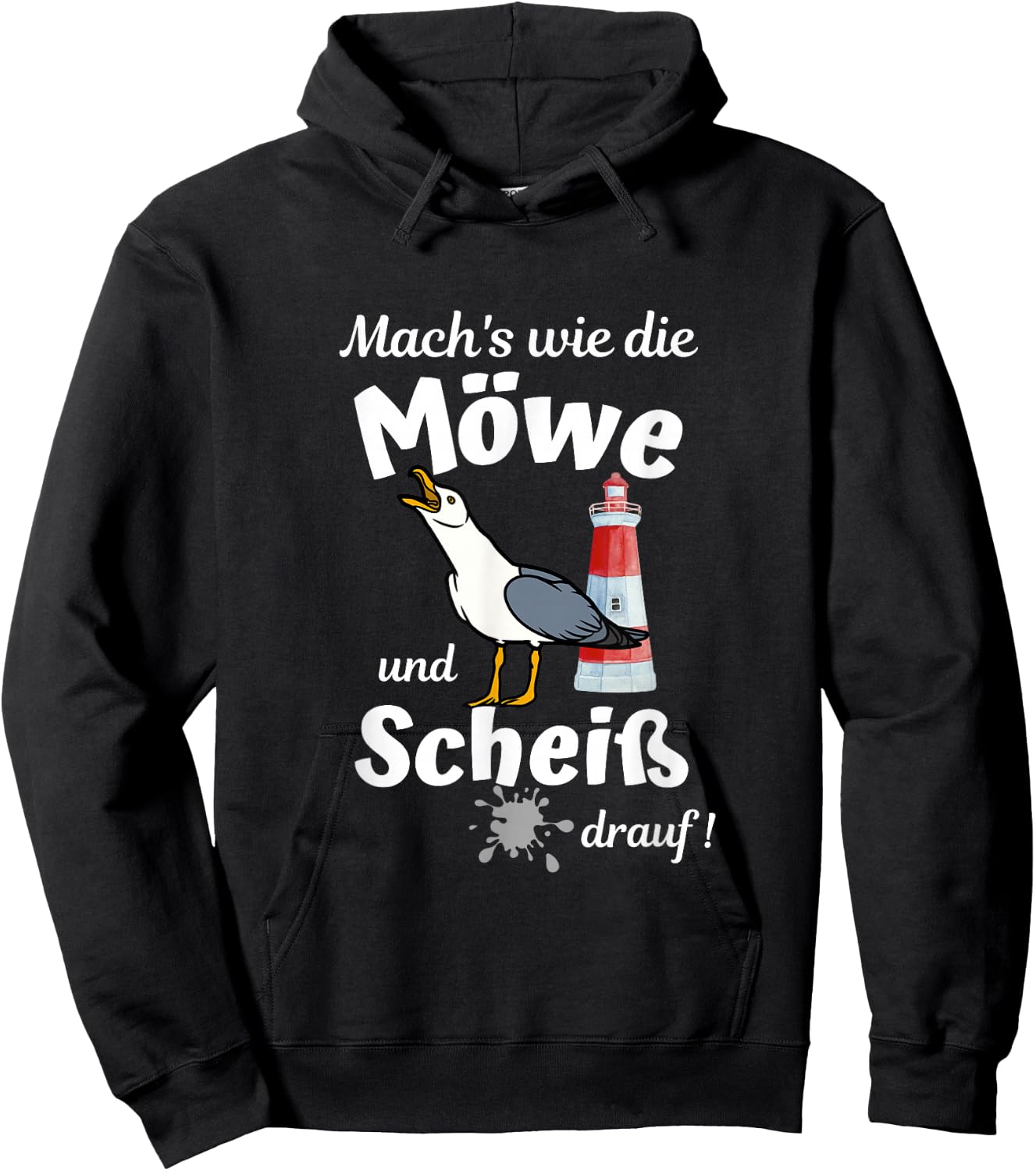 Ostsee Fun-Mach's wie die Möwe und Scheiß drauf Hoodie - Hoodie | Black