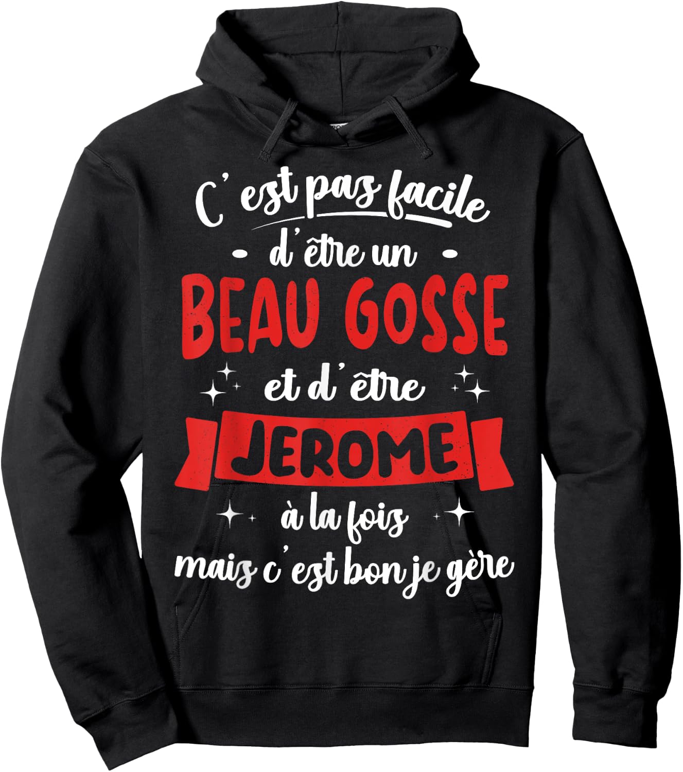 Jerome Funny Birthday Gift Beau Gosse , Black, S Hoodie - Hoodie | Black
