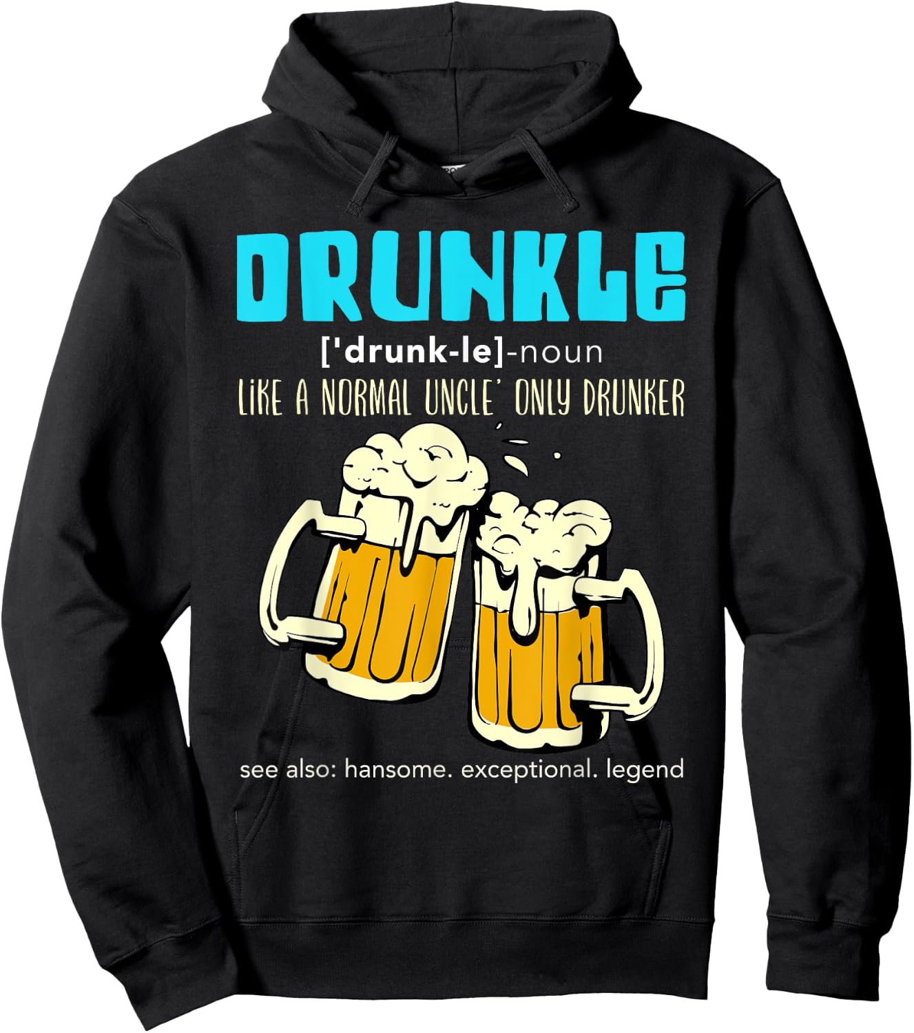 Beer drinker Uncle Drunkel Hoodie - Hoodie | Black