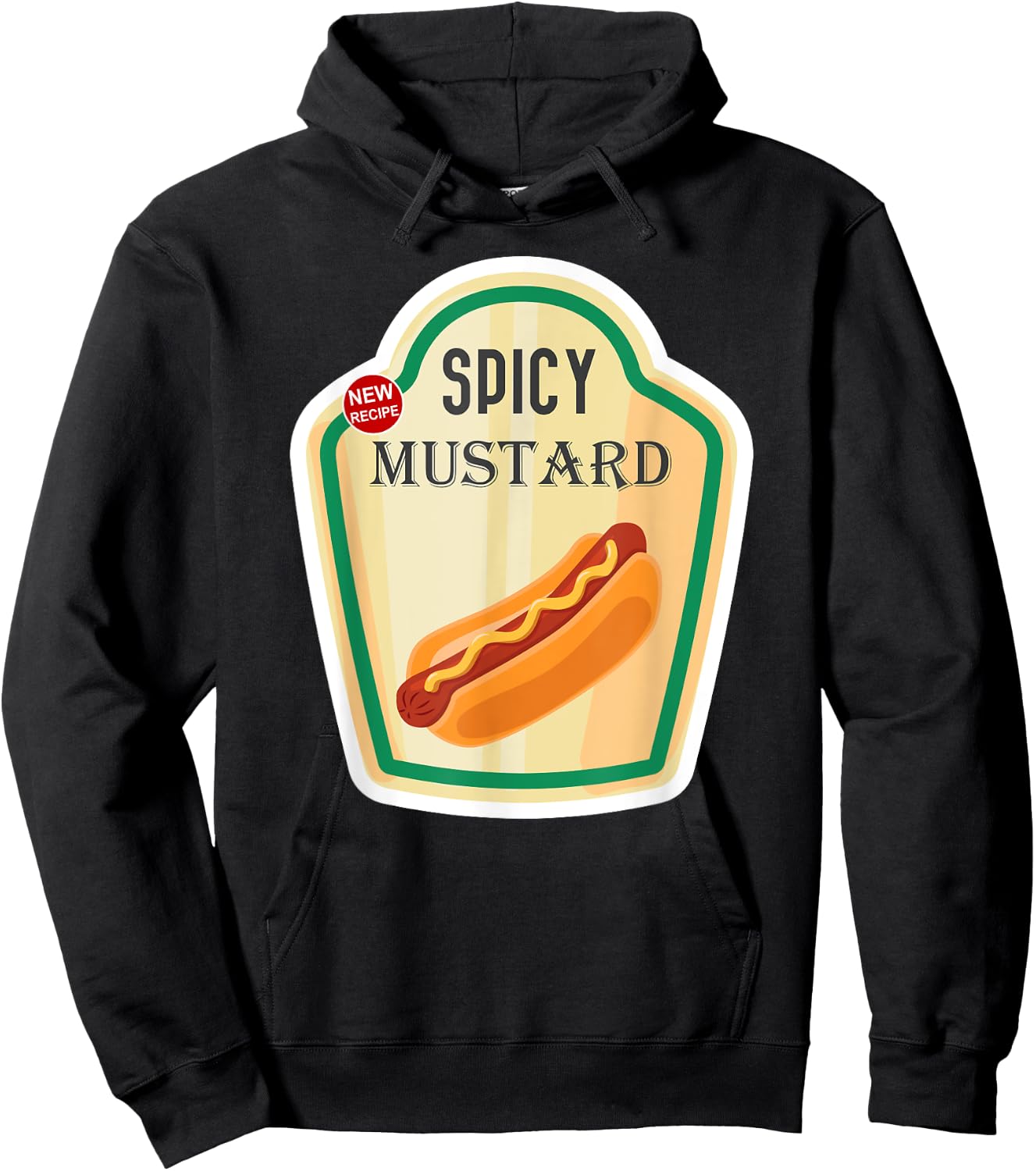 Spicy Mustard Funny Easy Sauce Halloween Costume Hoodie - Hoodie | Black