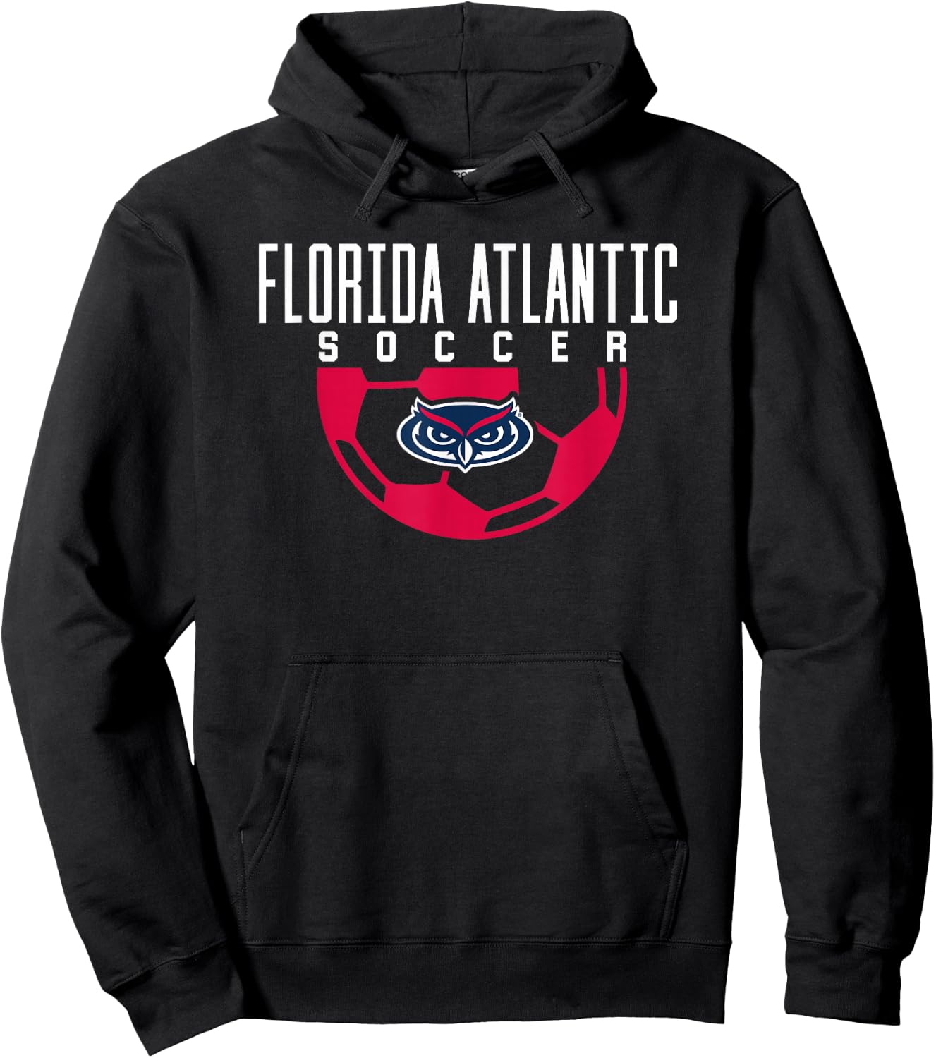 Florida Atlantic University FAU Owls Soccer Hoodie - Hoodie | Black