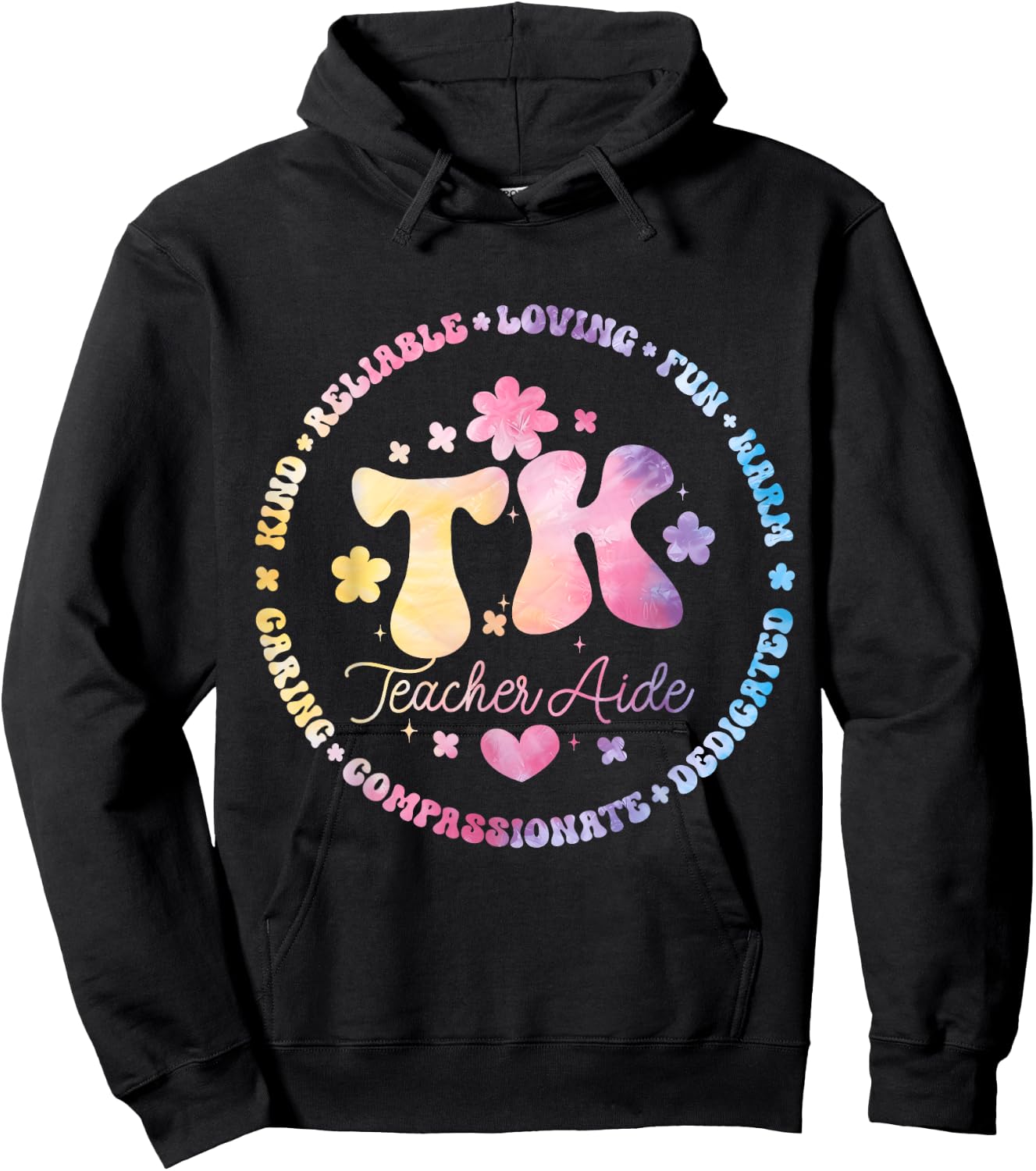 TK Teacher Aide Squad Transitional-Kindergarten Back School Hoodie - Hoodie | Black