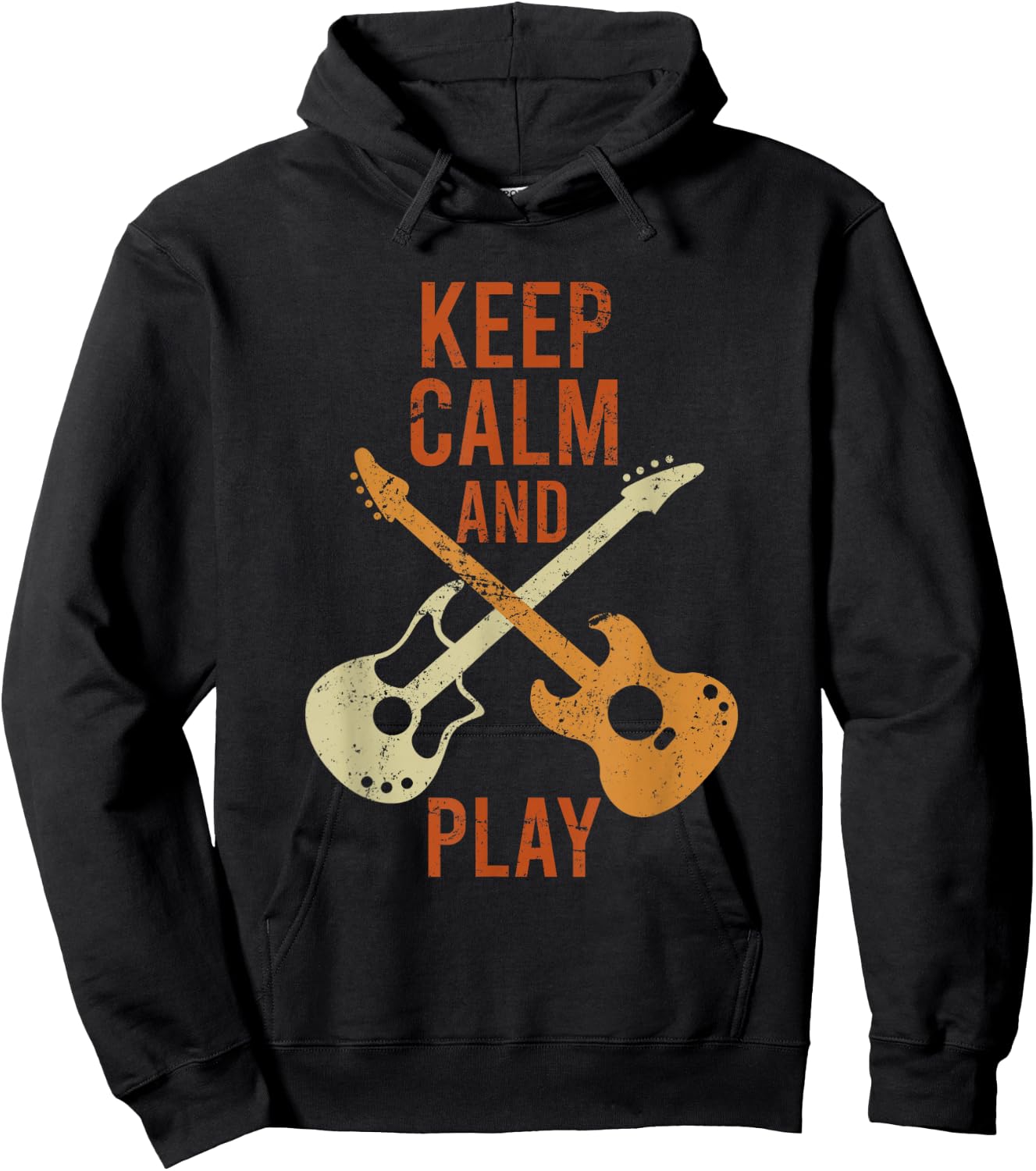 Keep Calm and Play Guitar Guitar Witz Guitar Electric Guitar Hoodie - Hoodie | Black