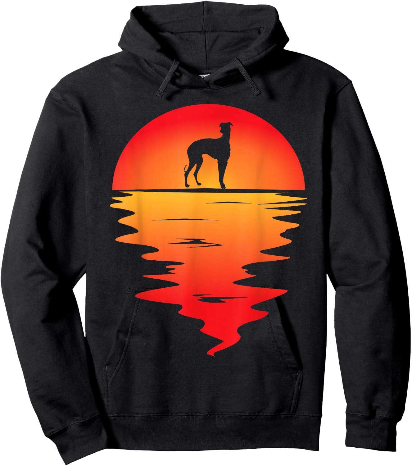 Sunset Dog I Galgo Espanol Art I Galgo Espanol Women Kids Hoodie - Hoodie | Black