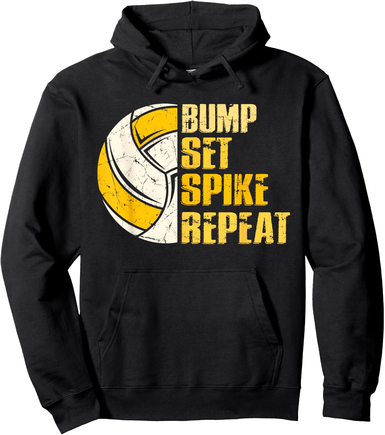 Bump Set Spike Repeat Volleyball Funny Hoodie - Hoodie | Black