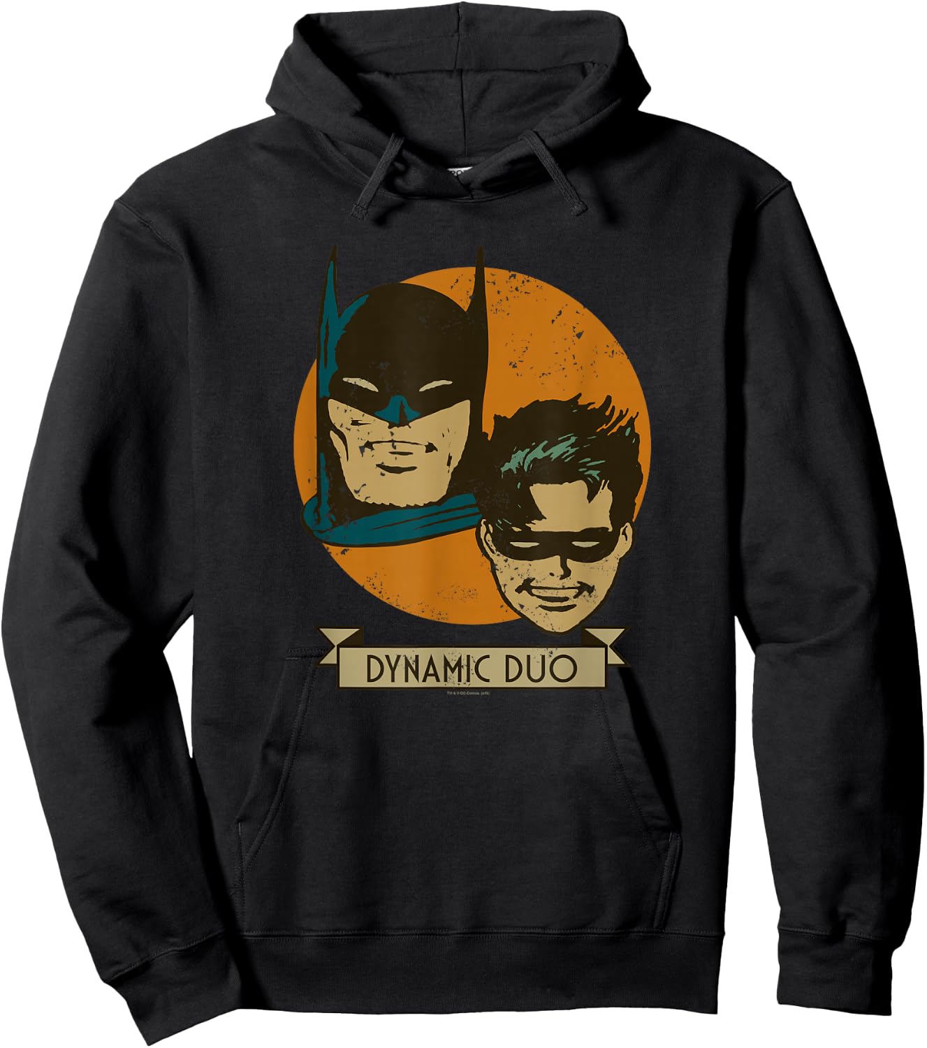 Batman and Robin Dynamic Duo Vintage Hoodie - Hoodie | Black