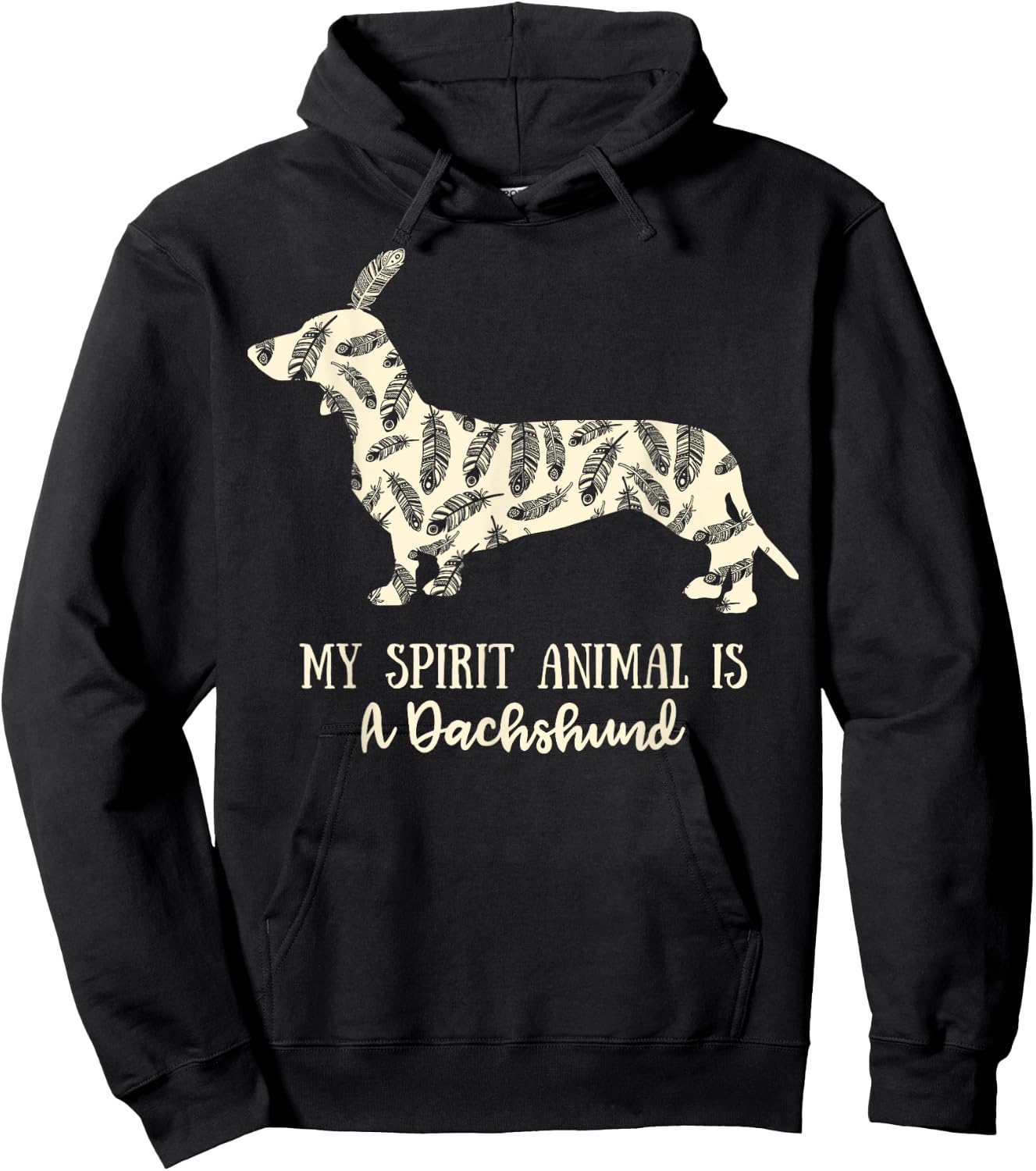 My Spirit Animal Is A Dachshund Shirt Hoodie - Hoodie | Black