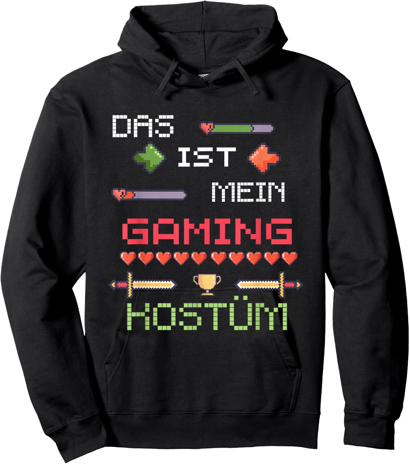 This is My Gaming Costume Funny Halloween Gamer Design , black, S Hoodie - Hoodie | Black