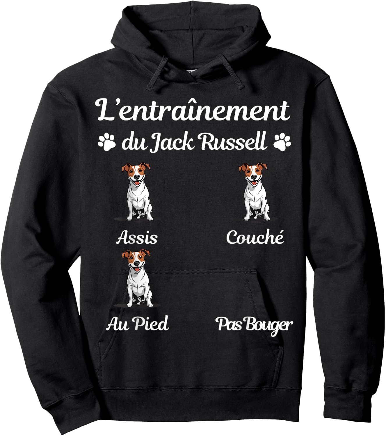 Jack Russell Funny Funny Gift Woman Man Jack Russell Hoodie - Hoodie | Black