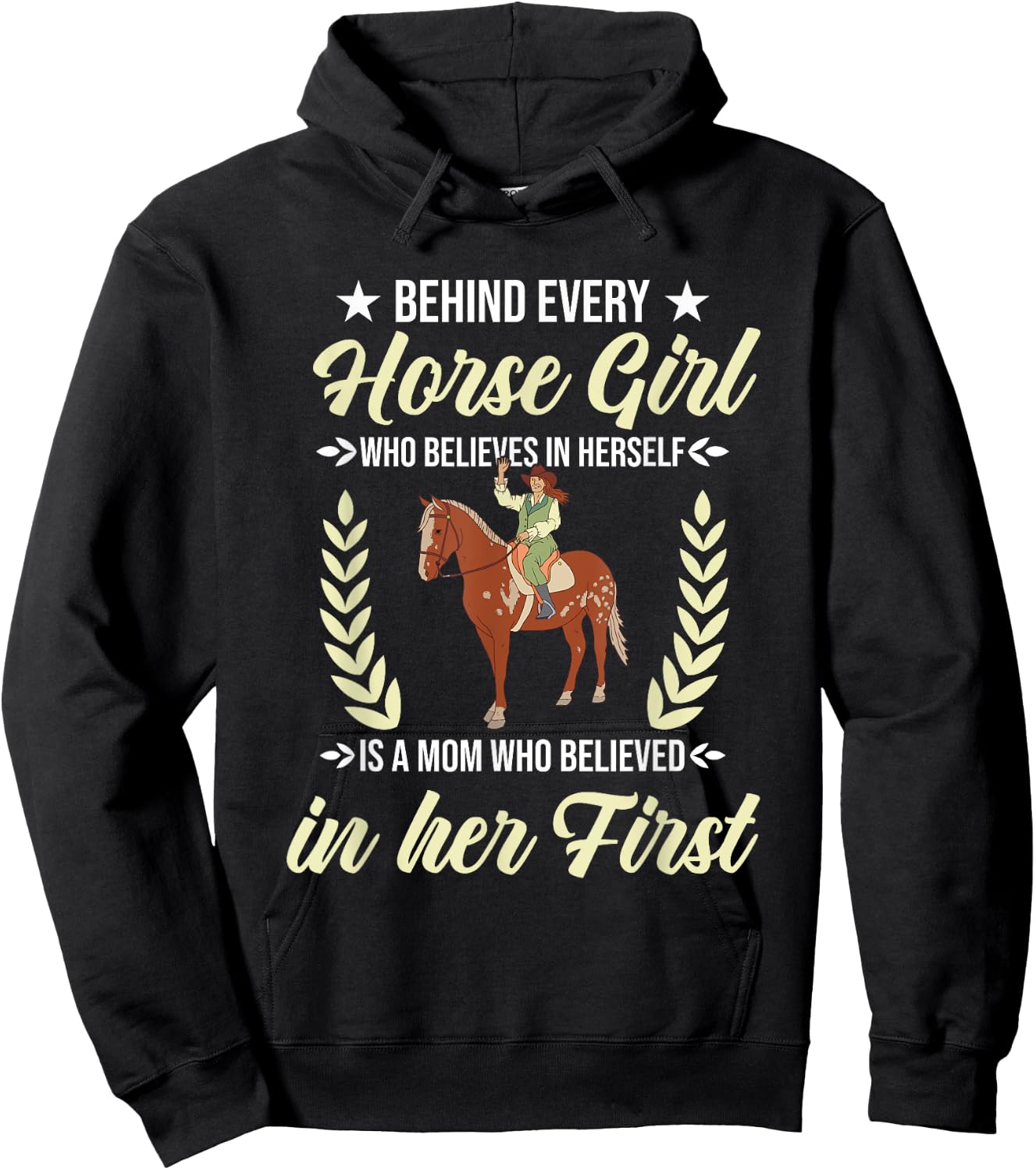 Horse Riding Horses Equestrian Horseback Mother Hoodie - Hoodie | Black
