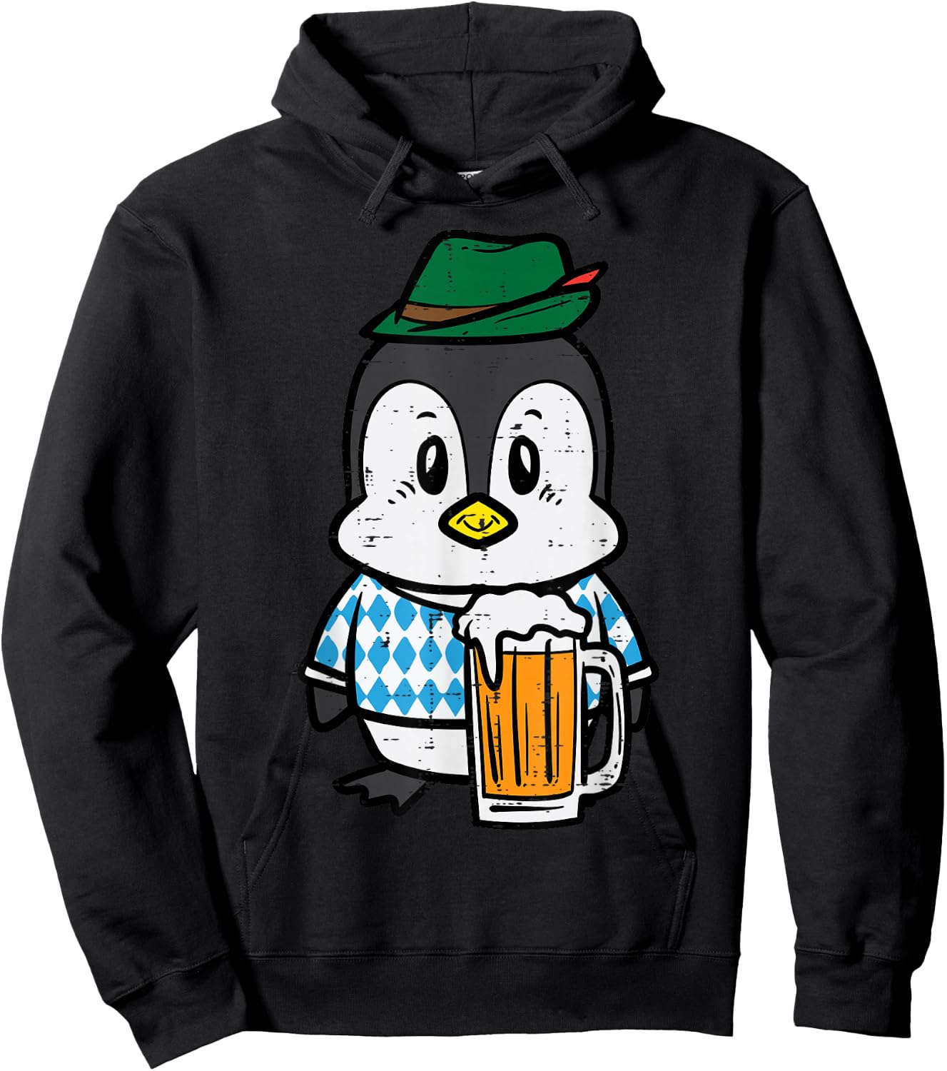 Penguin Bavarian Octoberfest German Oktoberfest Men Women Hoodie - Hoodie | Black