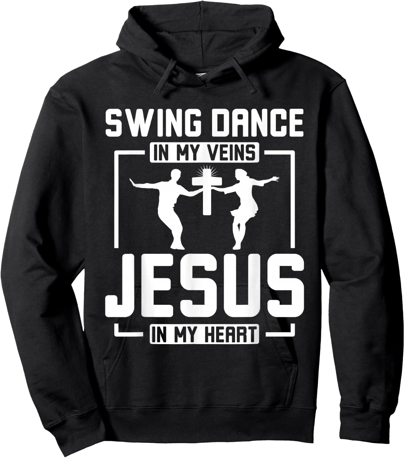 Swing Dancing and Jesus Jazz Rhythm Lover Hoodie - Hoodie | Black