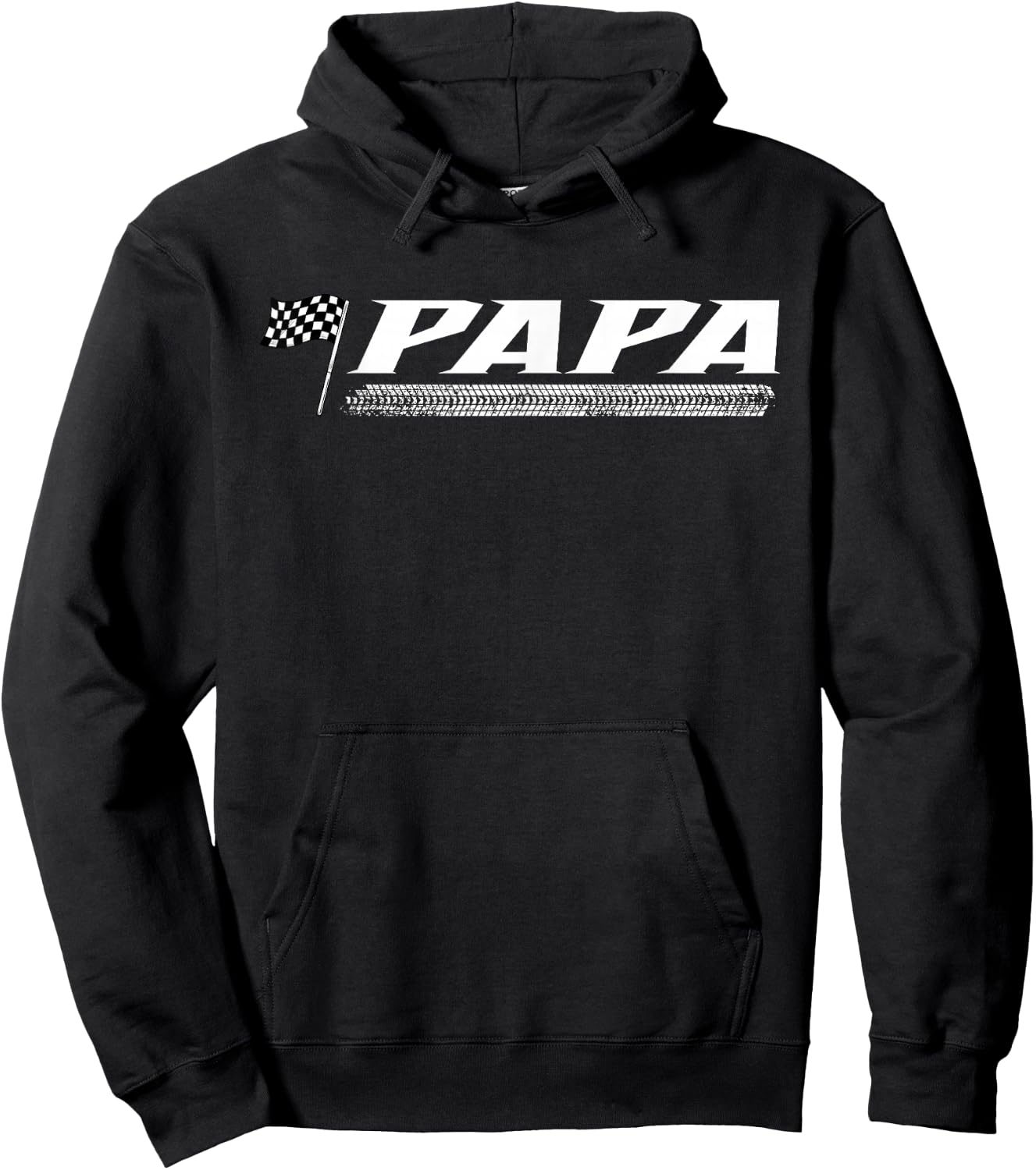 Racing Birthday Party Matching Family Pit Crew Papa Hoodie - Hoodie | Black
