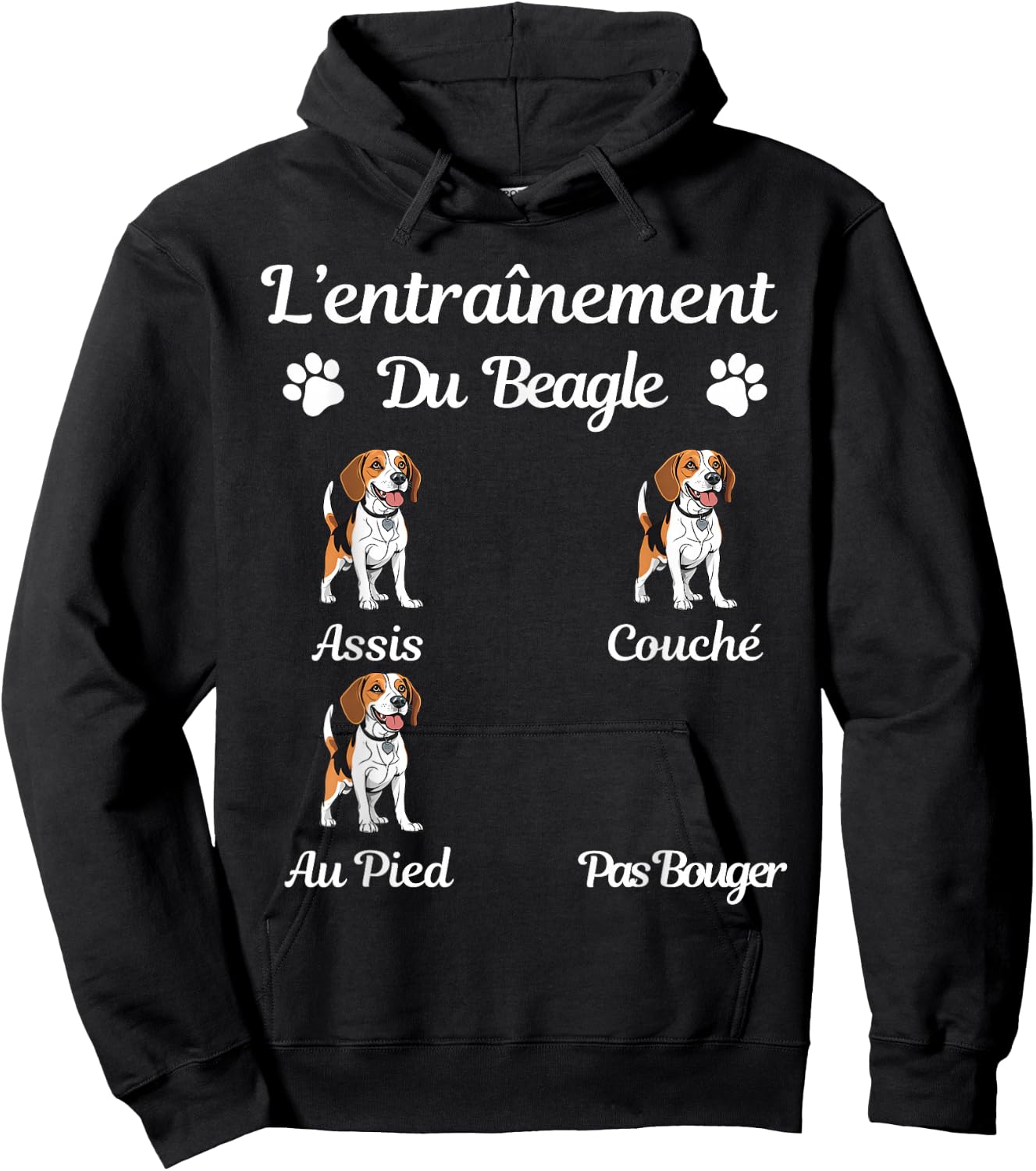 Beagle Funny Humor Beagle Woman Beagle Man Beagle , Black, S Hoodie - Hoodie | Black