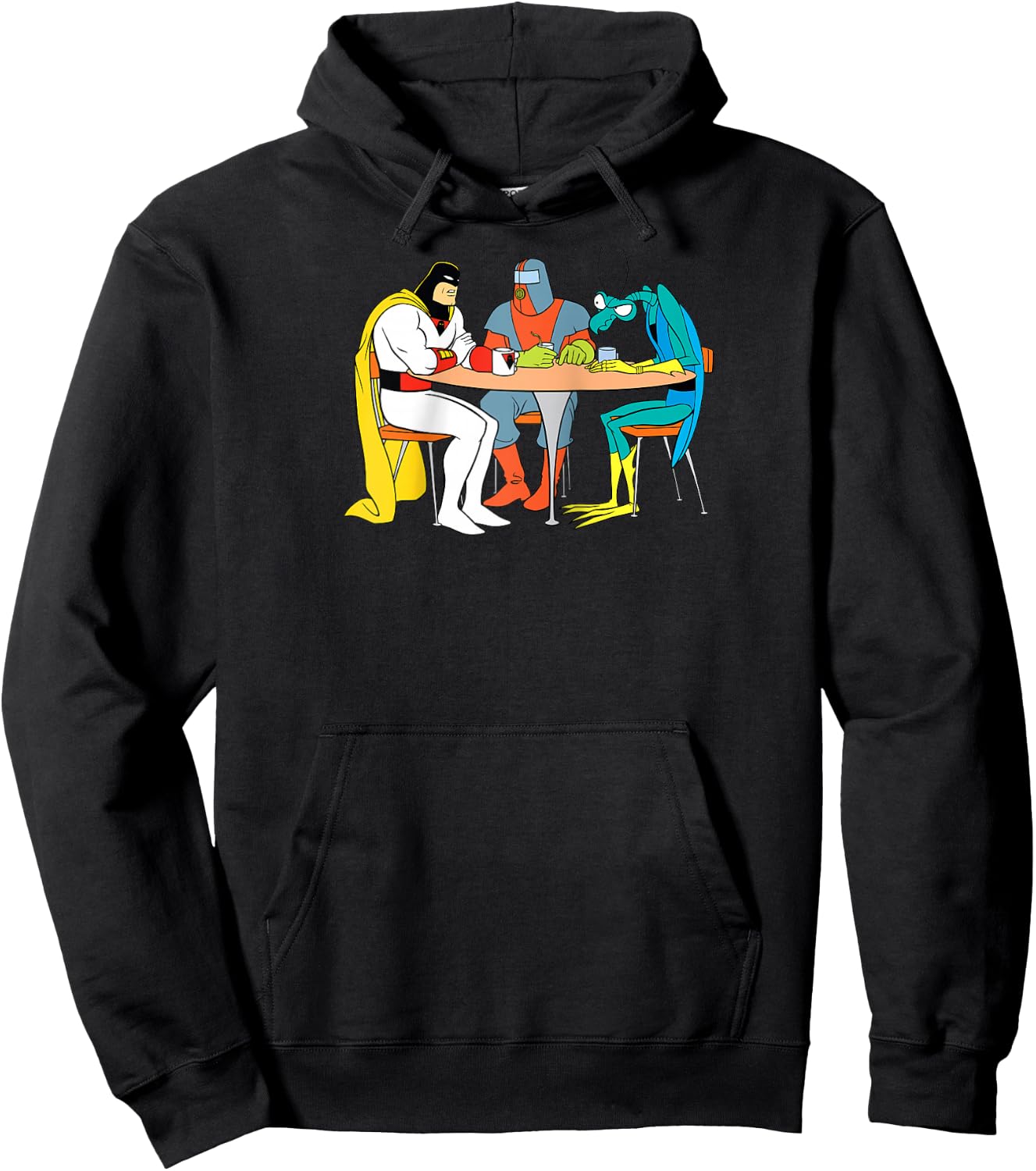 Space Ghost Coast to Coast Brak & Zorak Raglan Baseball Hoodie - Hoodie | Black