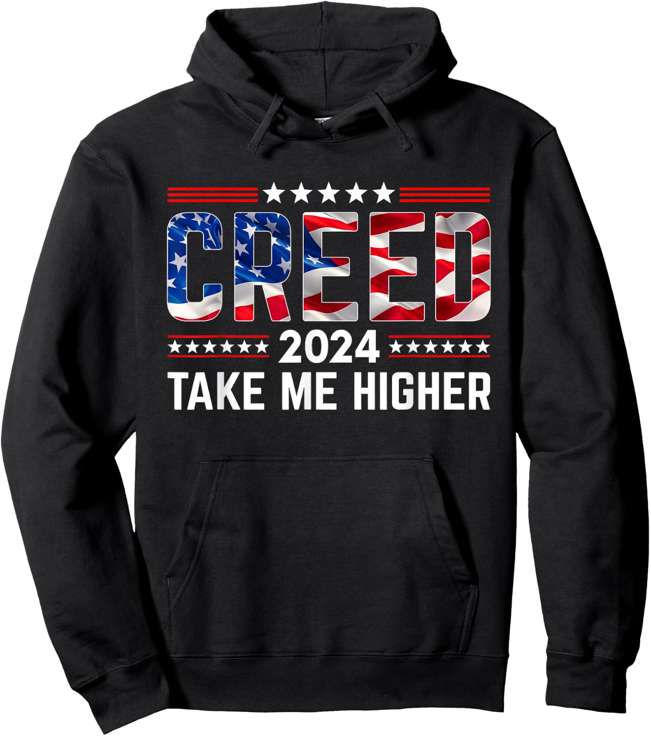 Creed '24 Take Me Higher Creed 2024 Take Me Higher Us Flag Hoodie - Hoodie | Black