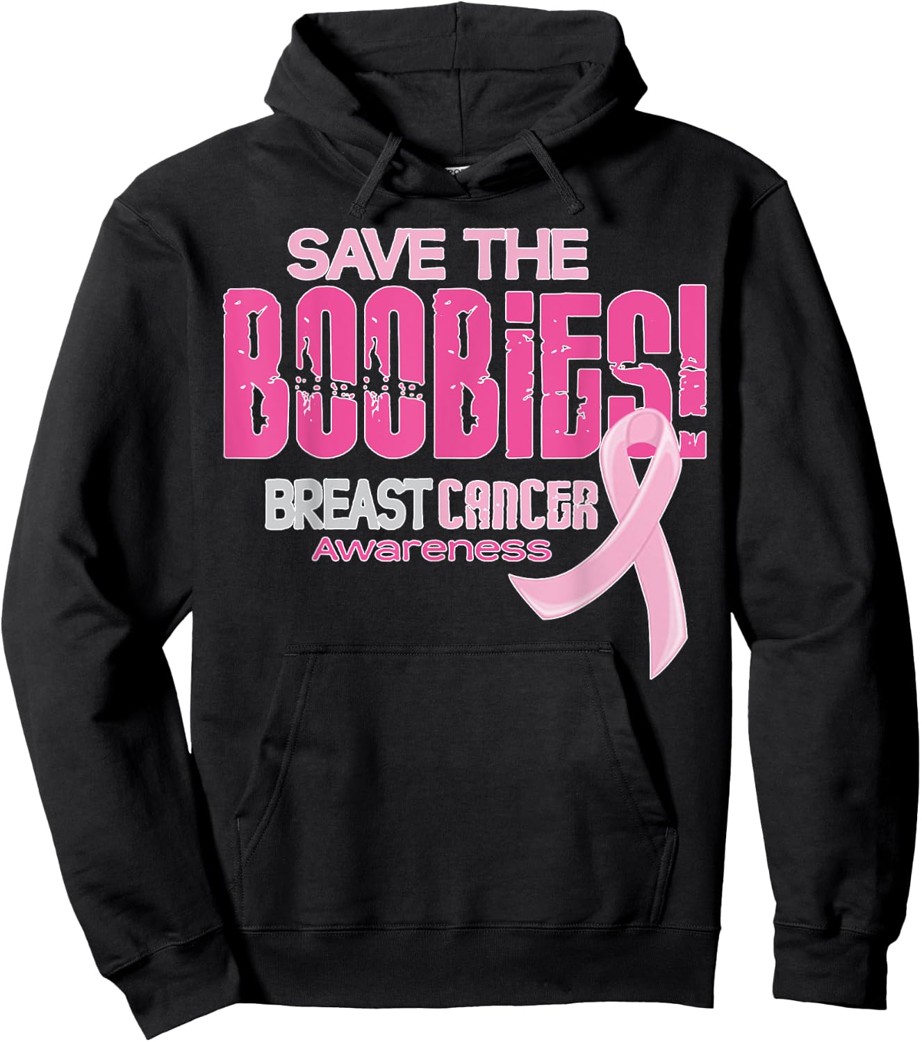 Save the boobies breast cancer awareness Hoodie - Hoodie | Black