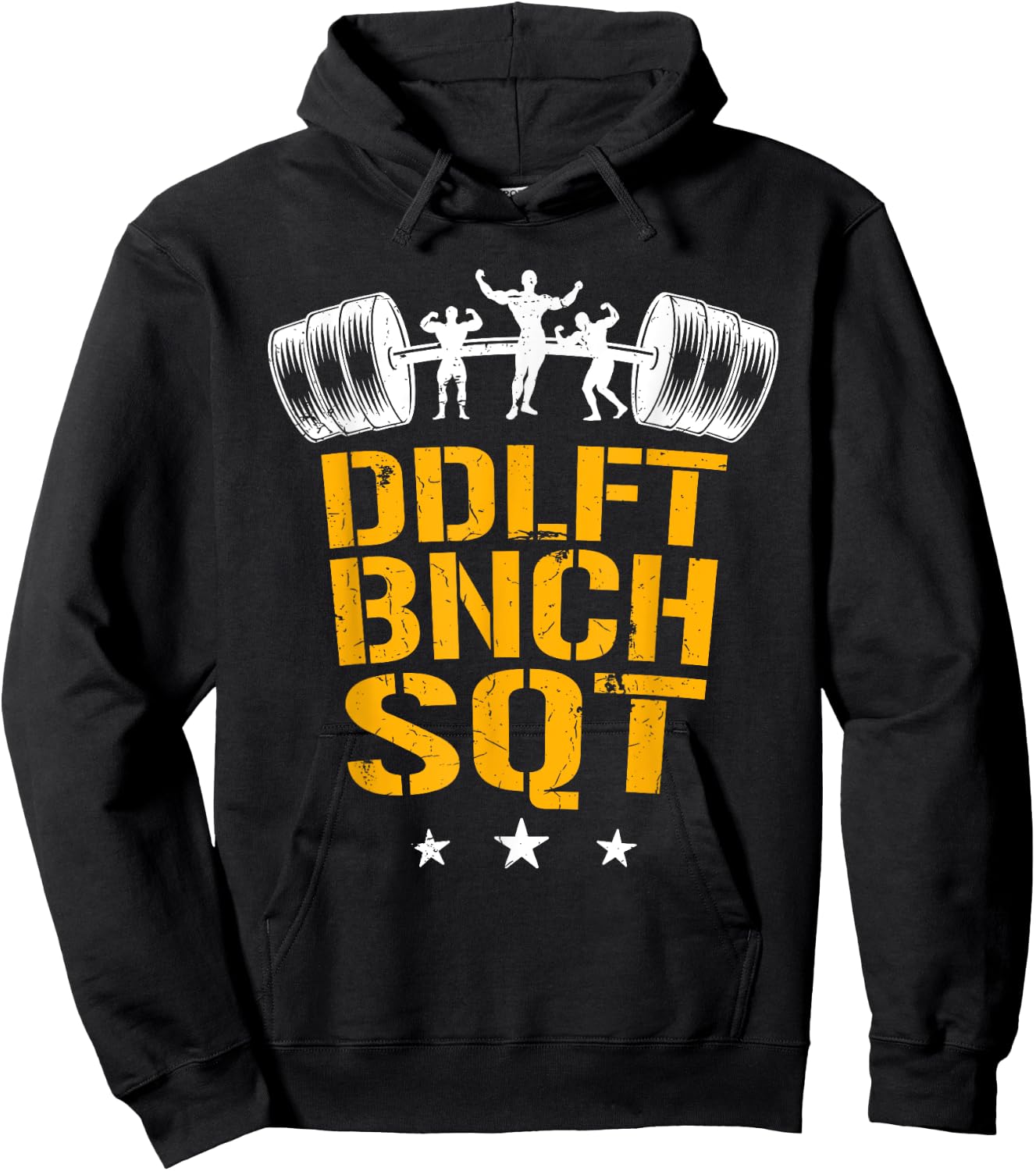 Bodybuilding heavy workout squat bench press deadlift Hoodie - Hoodie | Black