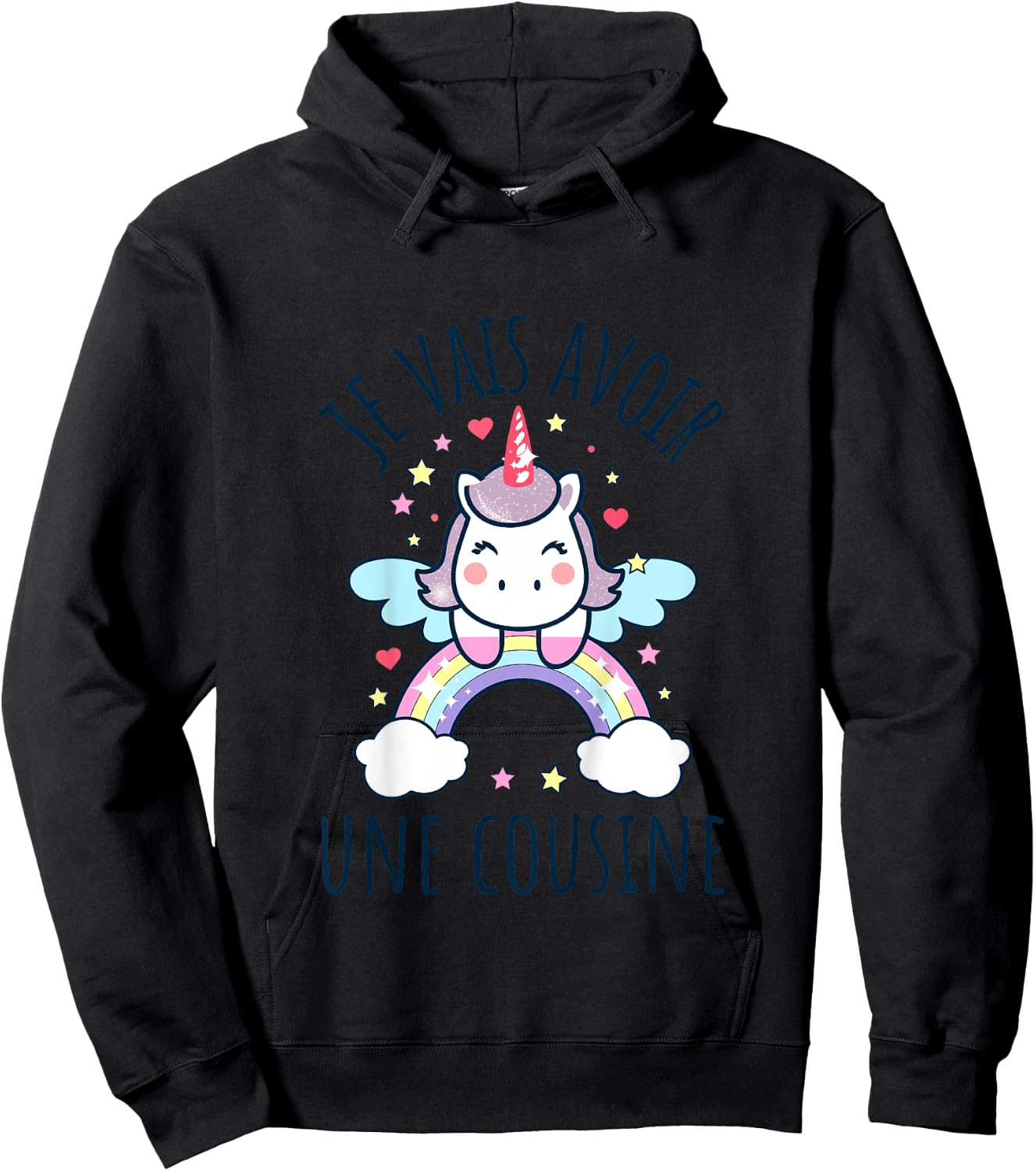 Kids Shirt Je Vais Avoir Une Cousine Gift Cousine 2025 , white, 2 Hoodie - Hoodie | Black