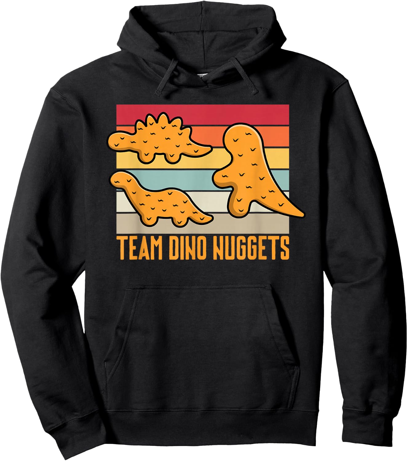 Dinosaur Chicken Nugget Dino Chicken Nugget Lovers , black Hoodie - Hoodie | Black