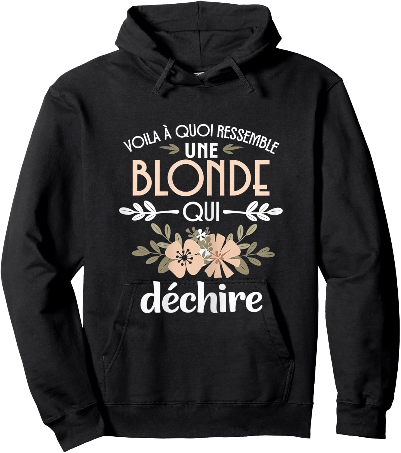 Blonde Ripping Humor Gift Woman Blondasse Hoodie - Hoodie | Black