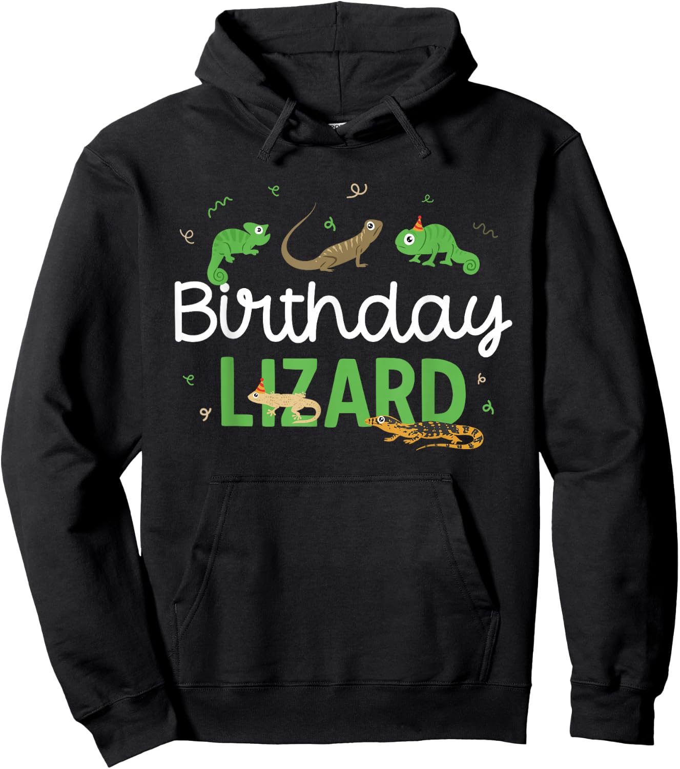 Kids Reptile Birthday Lizard Hoodie - Hoodie | Black