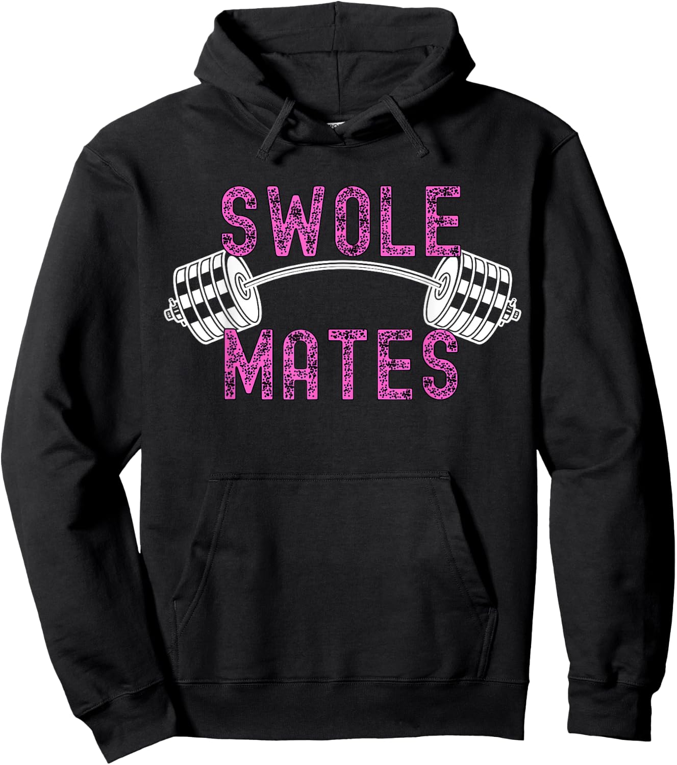 Swole Mates Funny Couple Gym Workout Valentines Hoodie - Hoodie | Black