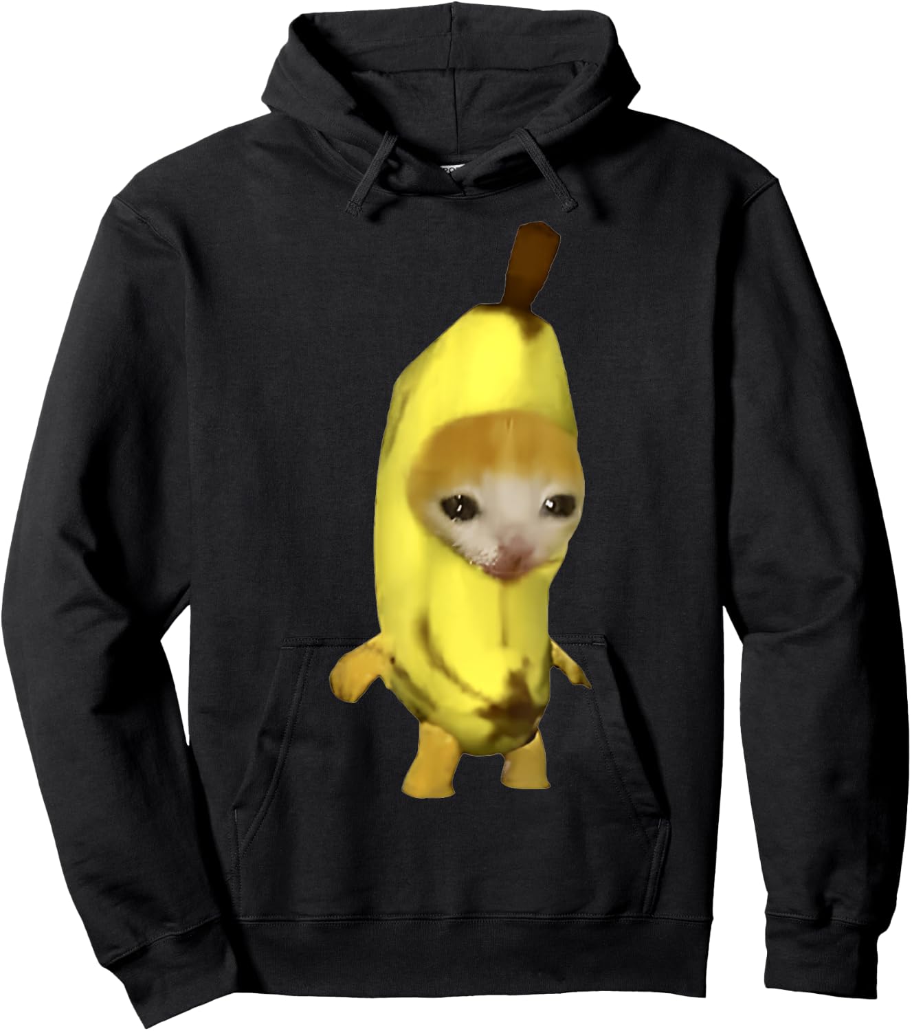 Funny Cute Banana Cat Happy Bananacat Meme Men Women Girls Kids Hoodie - Hoodie | Black