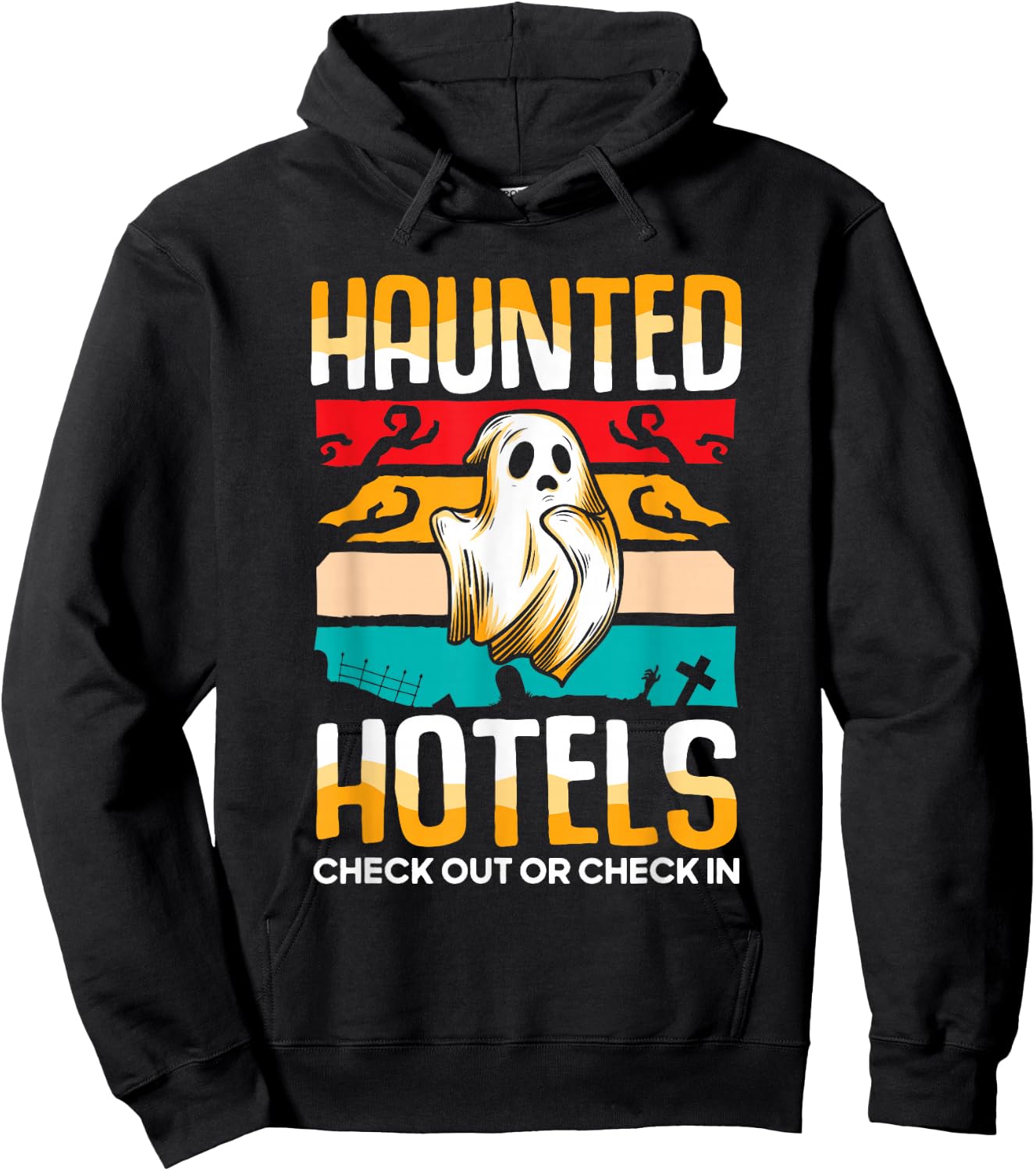 Haunted hotels check out - Halloween Hunting Ghost Hunter Hoodie - Hoodie | Black
