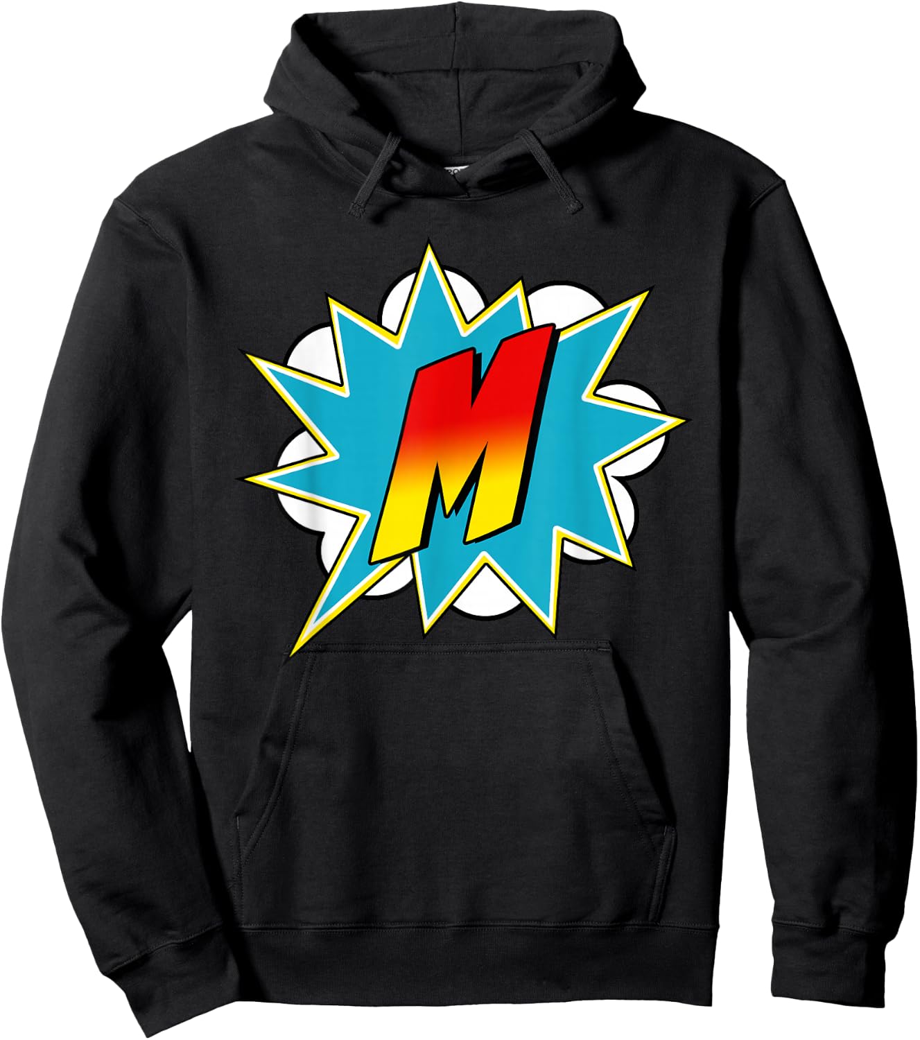 Buchstabe M Name Superheld Comic Retro Kostüm Hoodie - Hoodie | Black