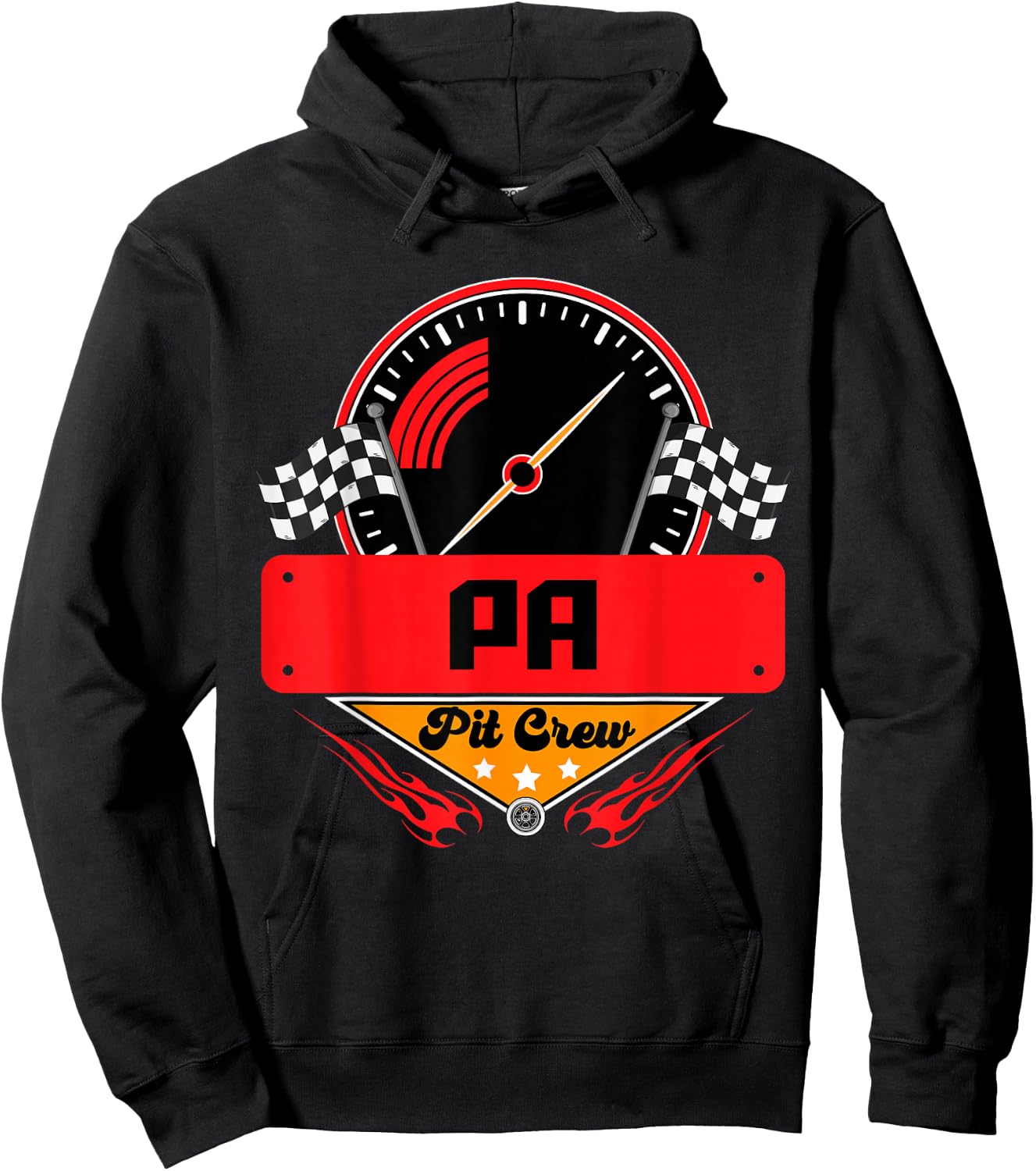 Race Car Birthday Party Matching Family Pa Pit Crew Hoodie - Hoodie | Black
