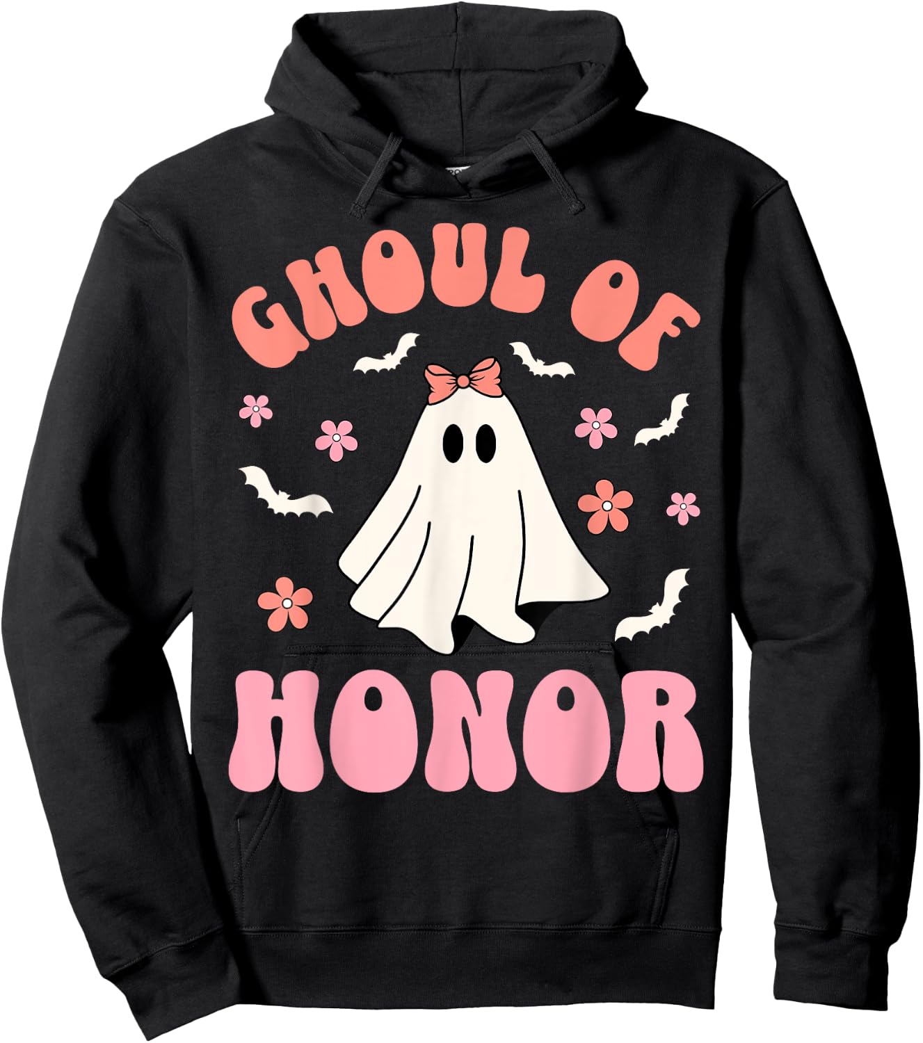 Halloween Bridesmaid Maid of Honor Spooky Ghost Hoodie - Hoodie | Black