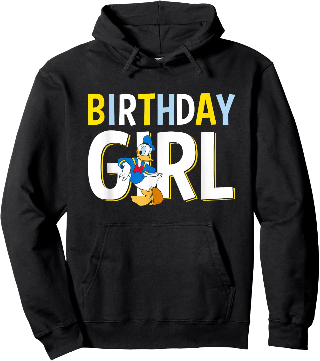 Disney Mickey and Friends Birthday Girl Vintage Donald Duck Hoodie - Hoodie | Black
