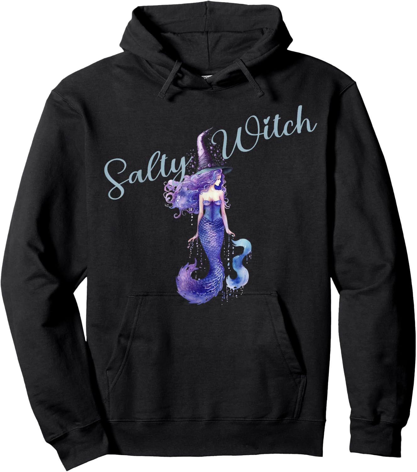 Salty Witch Mermaid Hoodie - Hoodie | Black