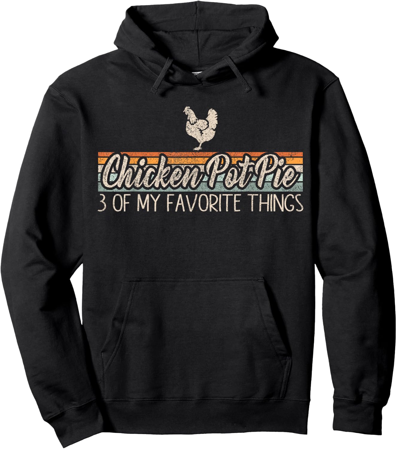 Vintage Chicken Pot Pie Hoodie - Hoodie | Black