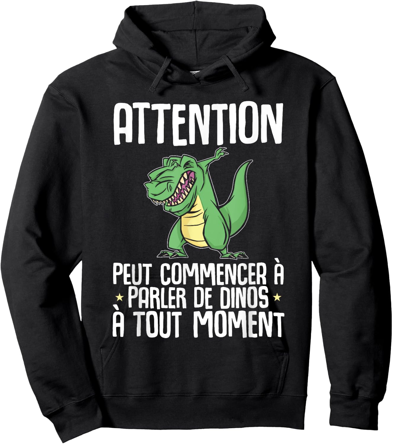 Dinosaur Attention Can Start Talking About Dinos T-Rex , Black, S Hoodie - Hoodie | Black