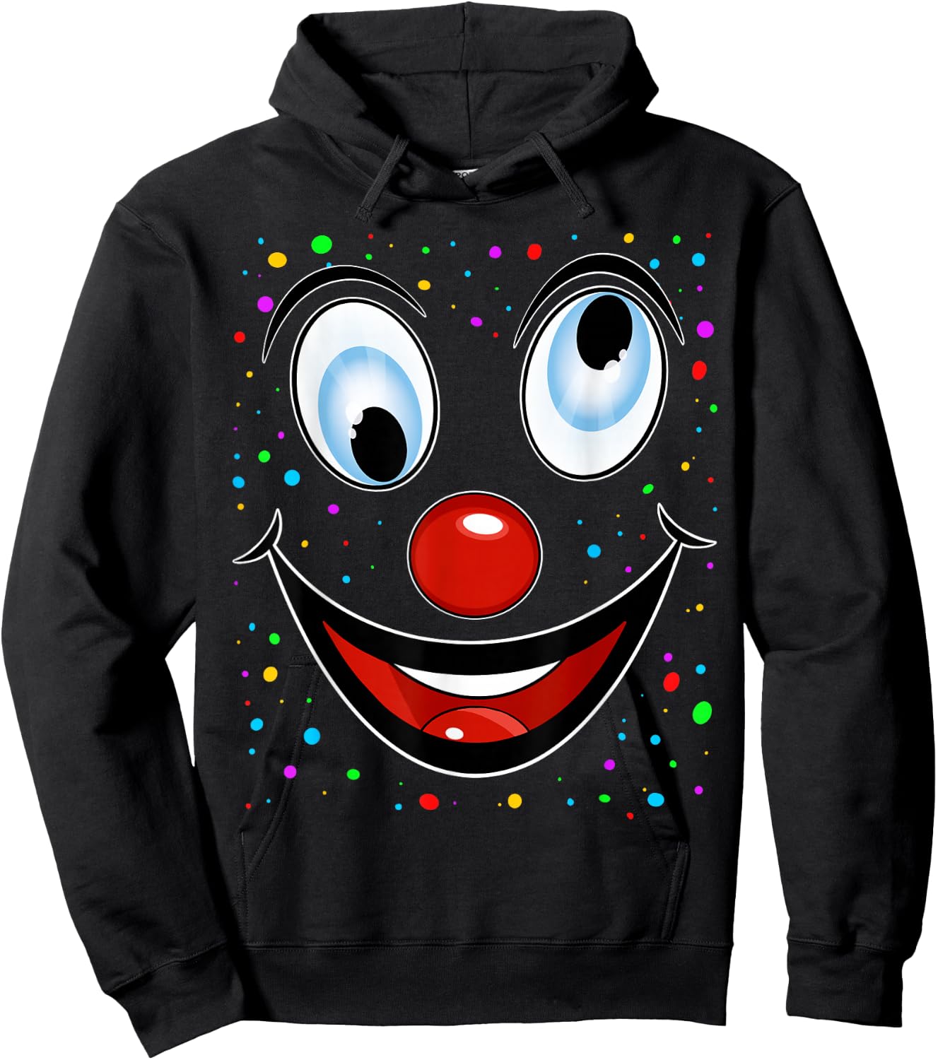 Fancy Dress Clown Face Outfit Clown Costume Carnival , black Hoodie - Hoodie | Black