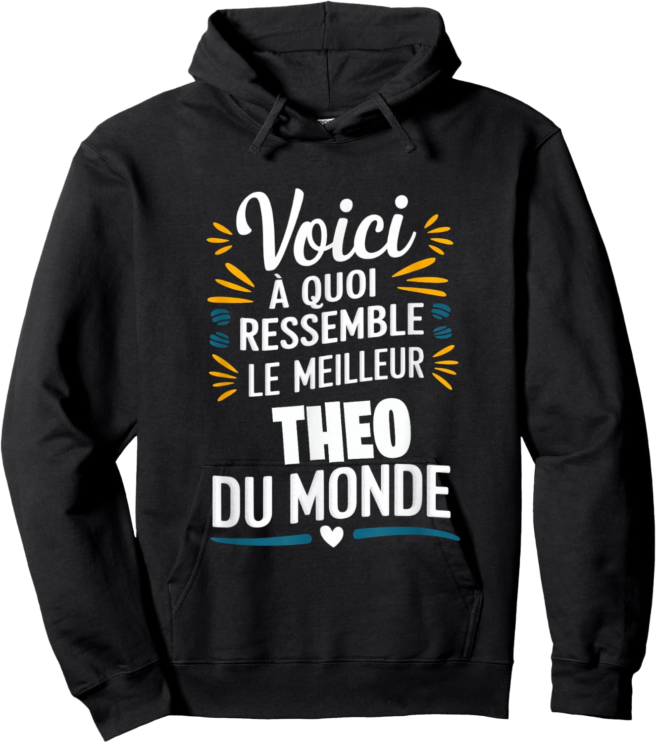 Theo - Voici à quoi ressemble Le meilleur du Monde , Black, S Hoodie - Hoodie | Black