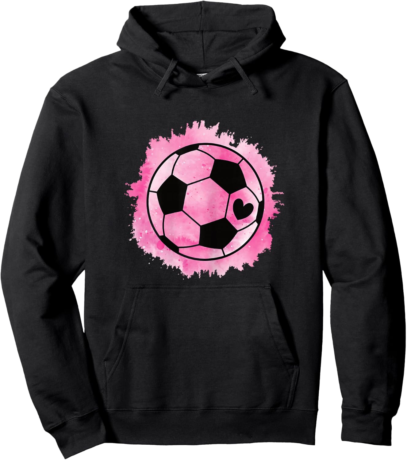 Cute Soccer Ball Women Girls Kids Hoodie - Hoodie | Black
