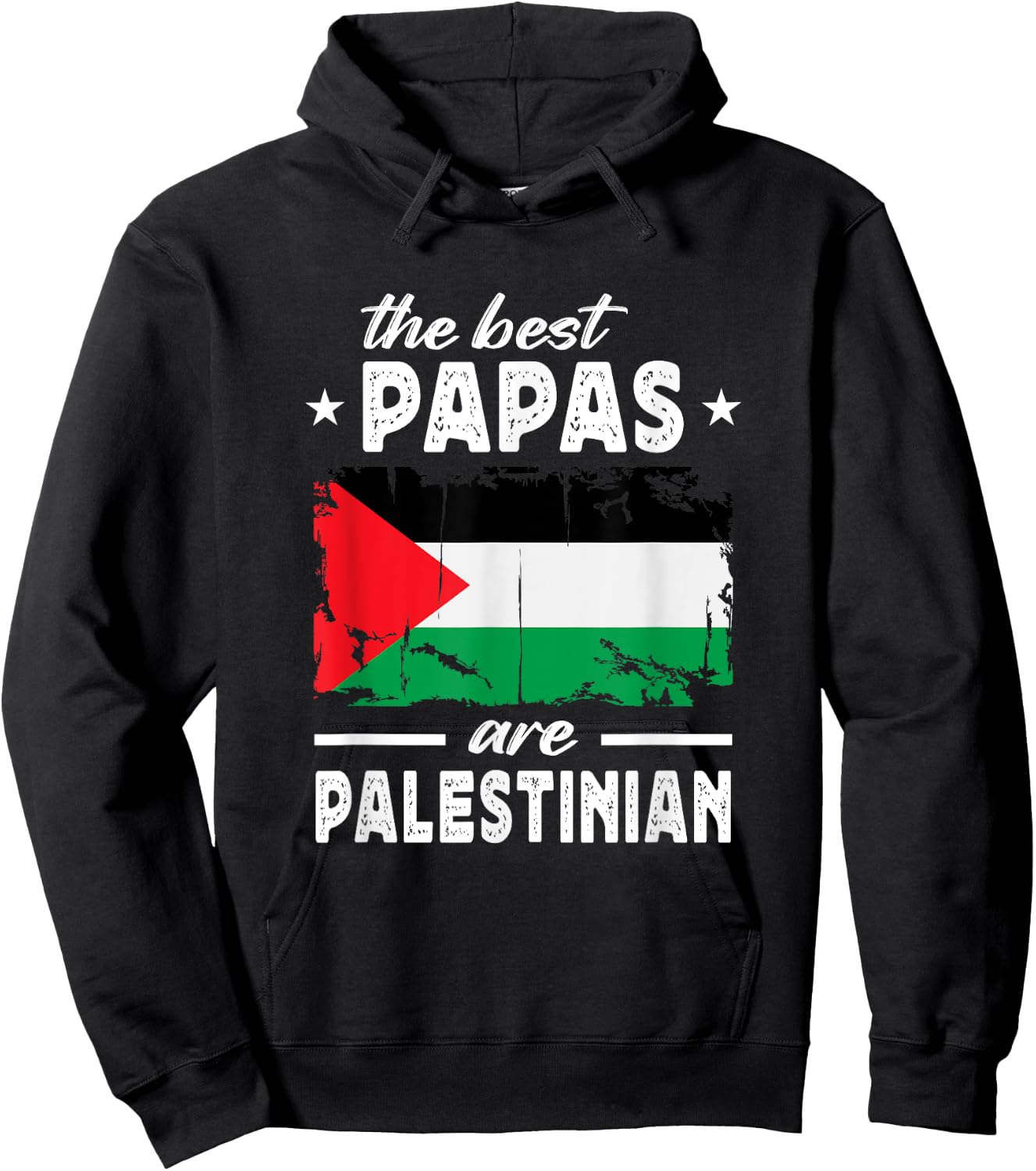 The Best Papas are Palestinian Father's Day Palestine Flag Hoodie - Hoodie | Black