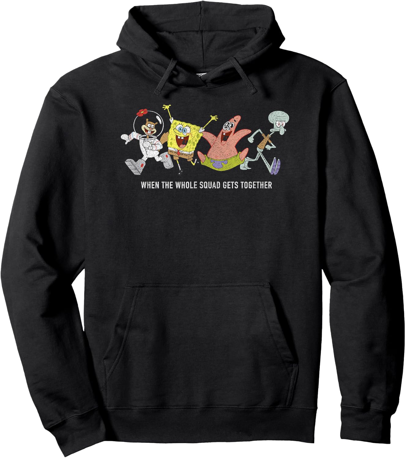 SpongeBob SquarePants Whole Squad Meme , black Hoodie - Hoodie | Black