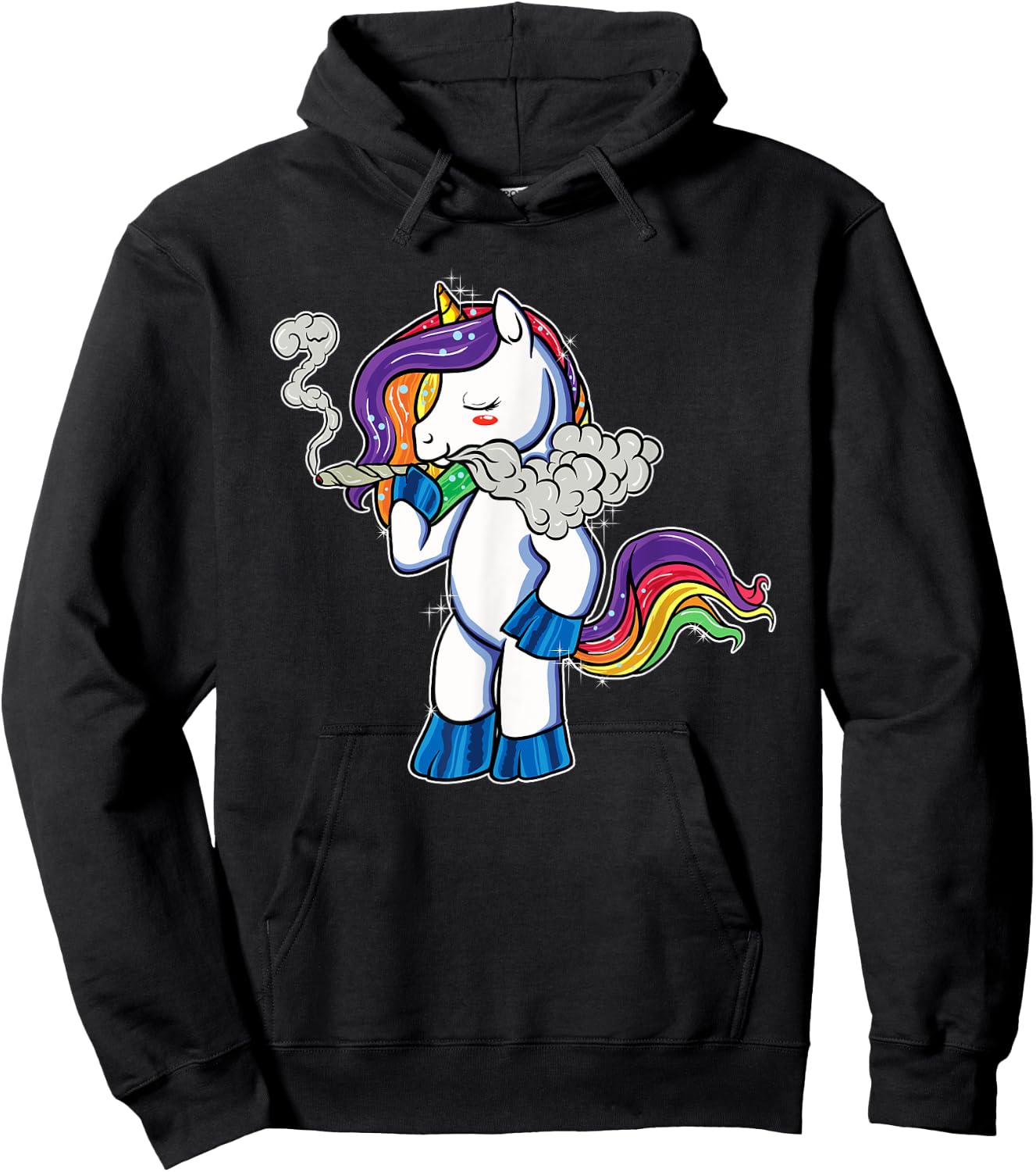 Marijuana Unicorn Weed Pot Head Stoner Gifts Women Hoodie - Hoodie | Black