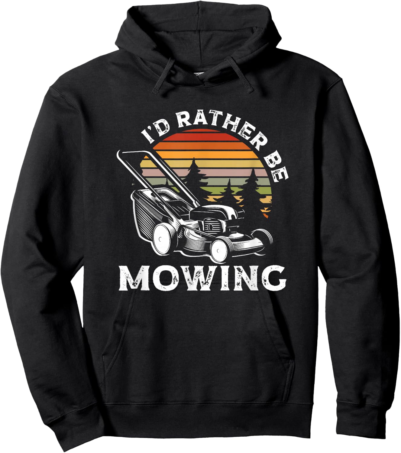 Id Rather Be Mowing Lawn Mowing Gardener Hoodie - Hoodie | Black